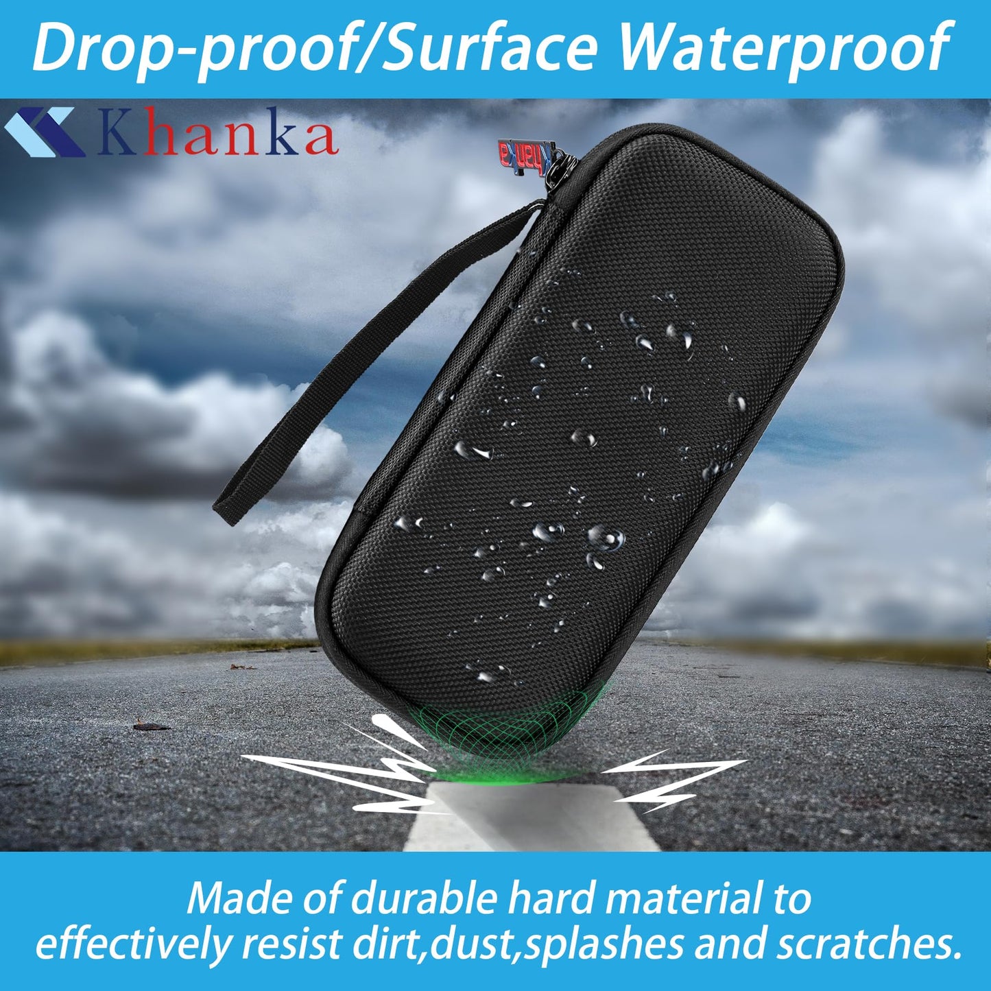 khanka Hard Travel Case Replacement for Anker Zolo Power Bank, 10,000mAh 30W Portable Charger, Case Only.(Black)