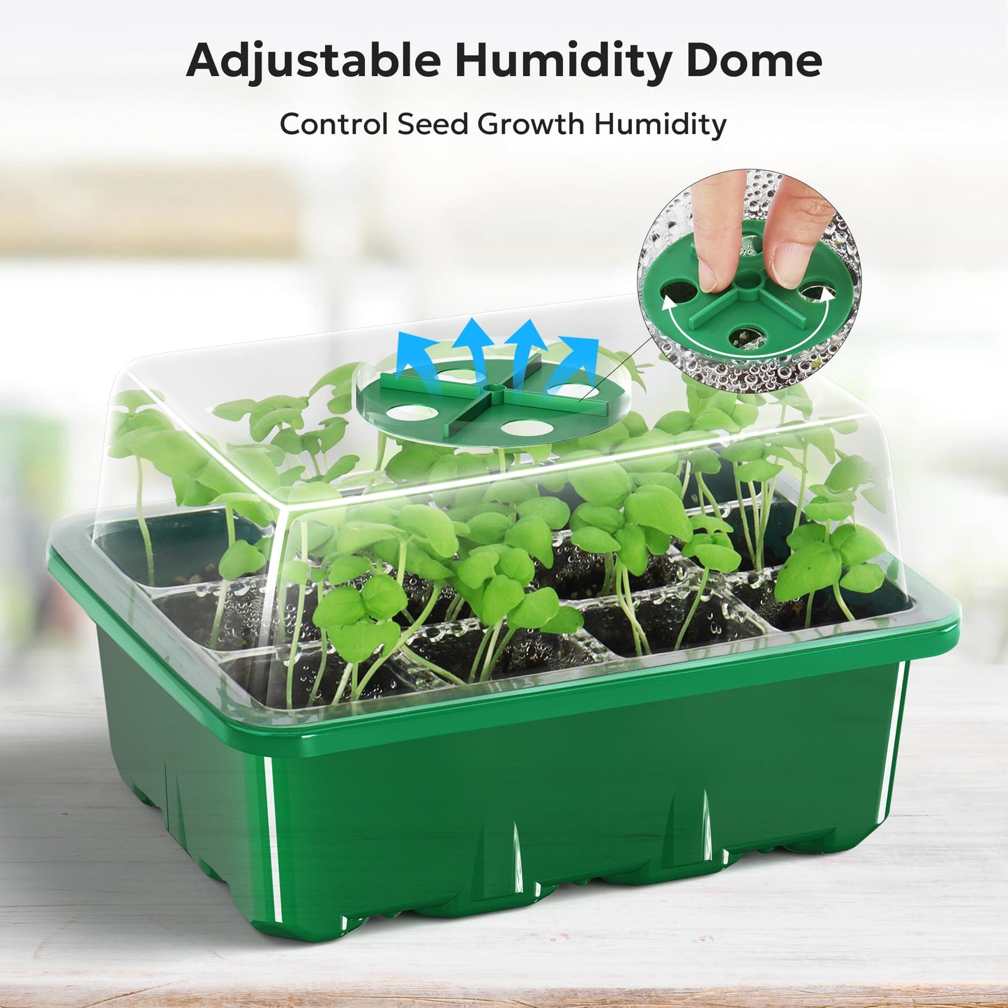 MIXC 10 Packs Seed Starter Tray +30 Packs Plant Nursery Pots