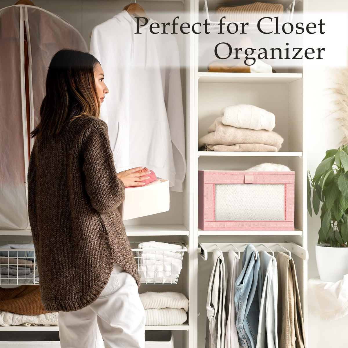 6 Pack Linen Closet Organizers and Storage (6 Count)
