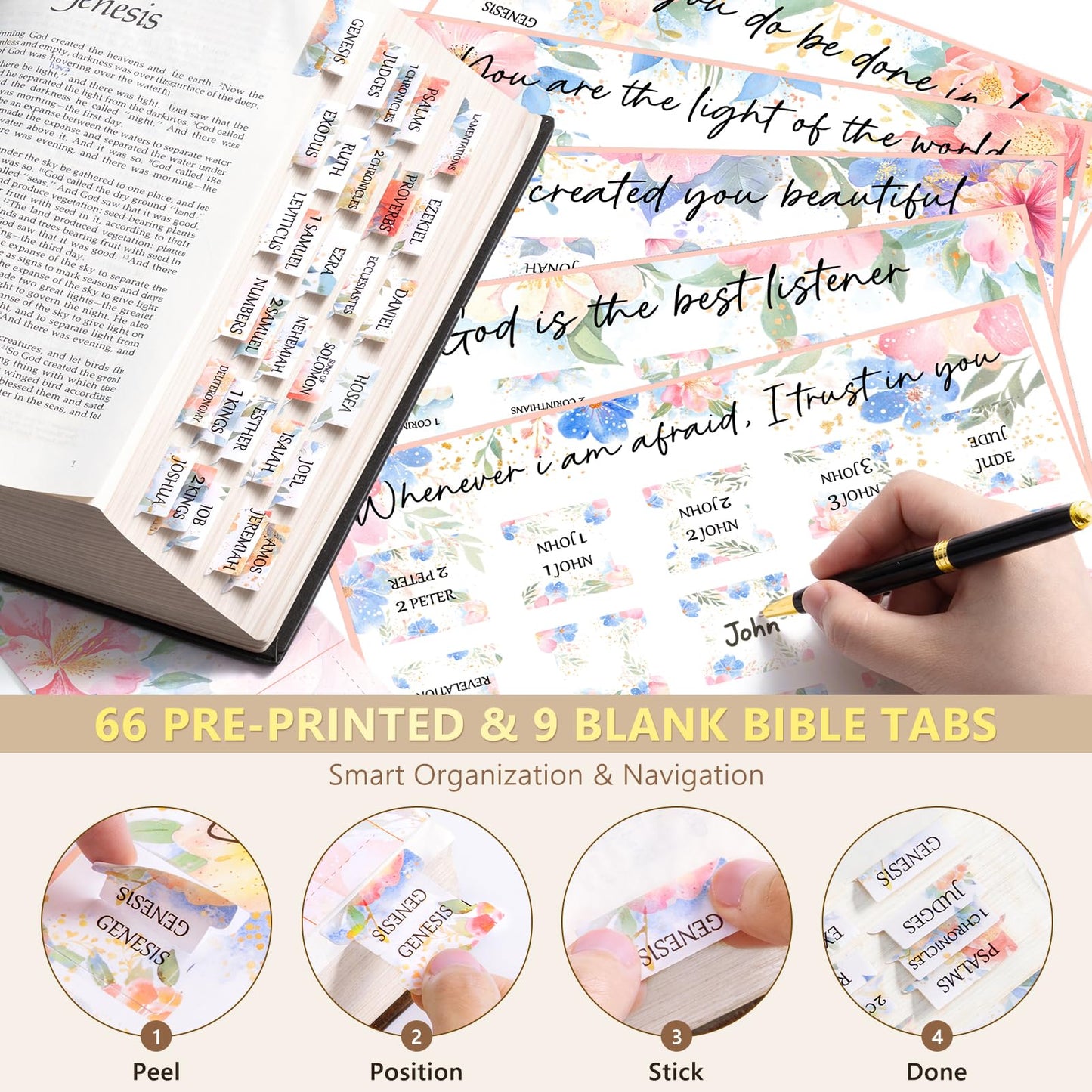 Bible Study Supplies Journaling Kit for Women with Bible Cover Case, Mothers Day Christian Gifts for Women Mom, Bible Study Tools Accessories Set w/Highlighter Pen, Pencil Case Notebook Annotation Kit