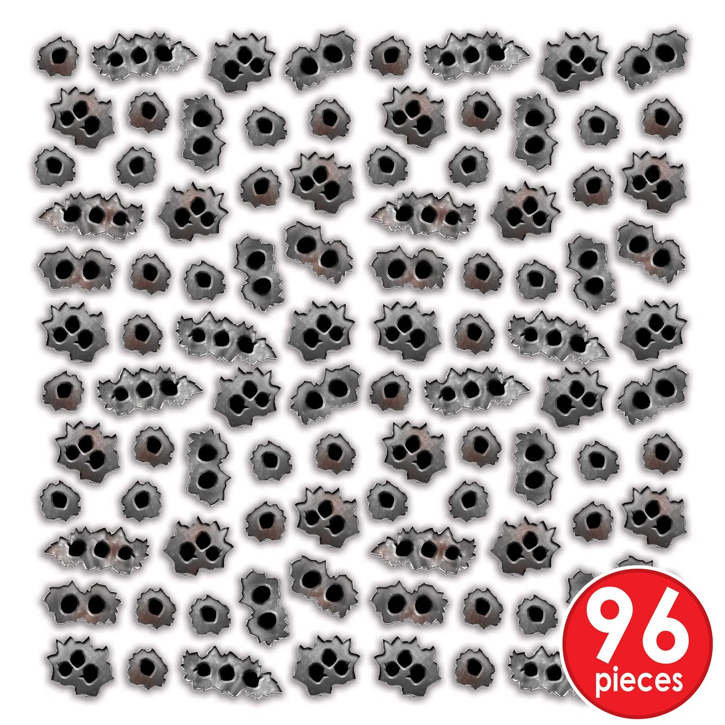 Beistle 4 Sheets Bullet Holes Wall Decorations For 20's Theme, Western Party Supplies, Crime Scene Investigation