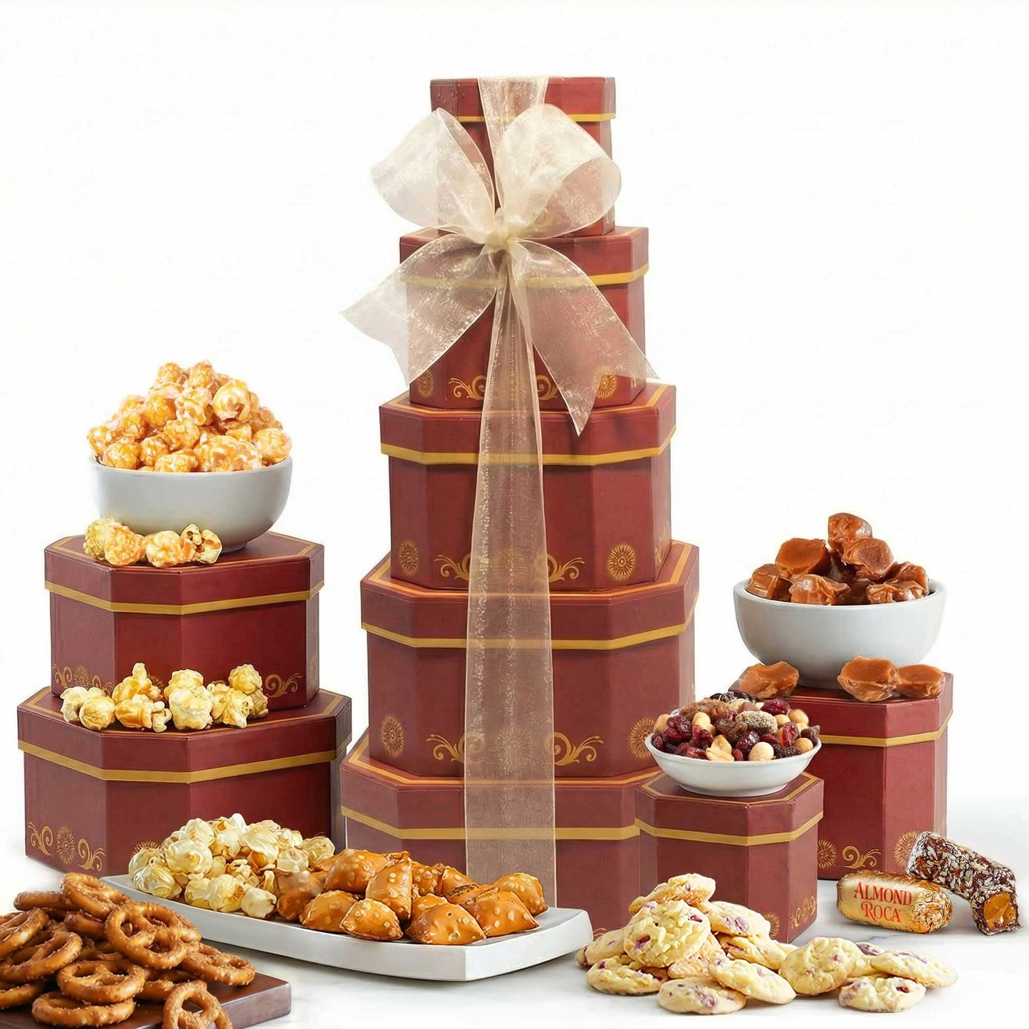 Gift Basket with Assorted Sweets, Cookies and Nuts