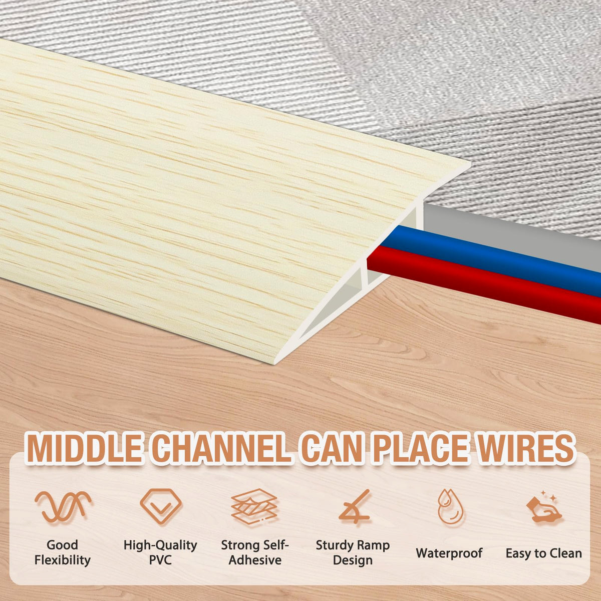 Floor Transition Strip Self Adhesive Vinyl Door Threshold Strip