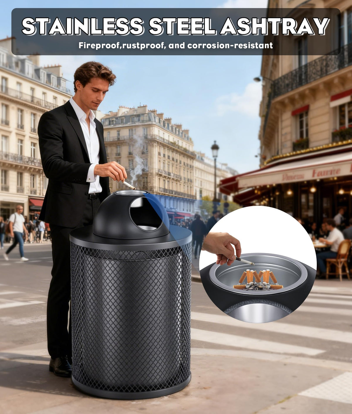 Outdoor Trash Can Commercial