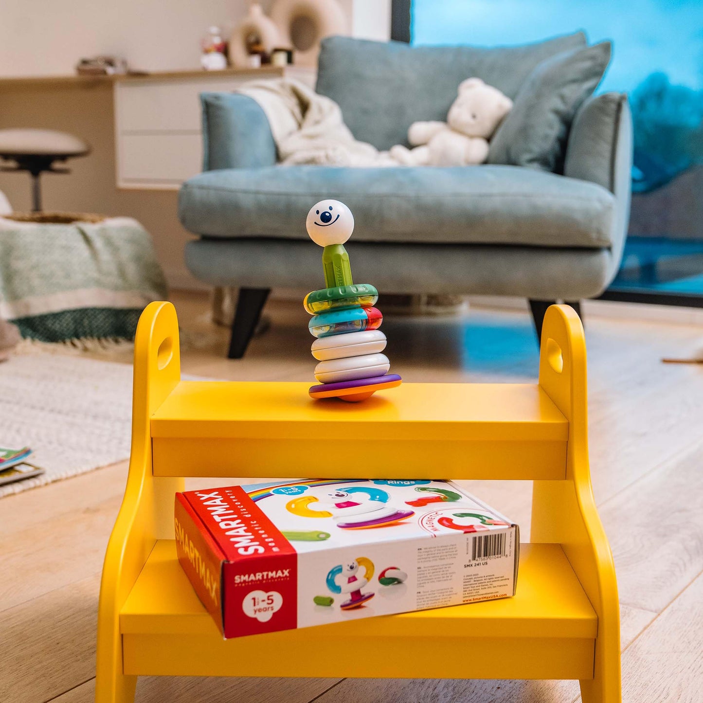 SmartMax My First Stacking Rings Magnetic Building Toy for Ages 1.5–5 – Creative STEM Stacking & Balancing Set