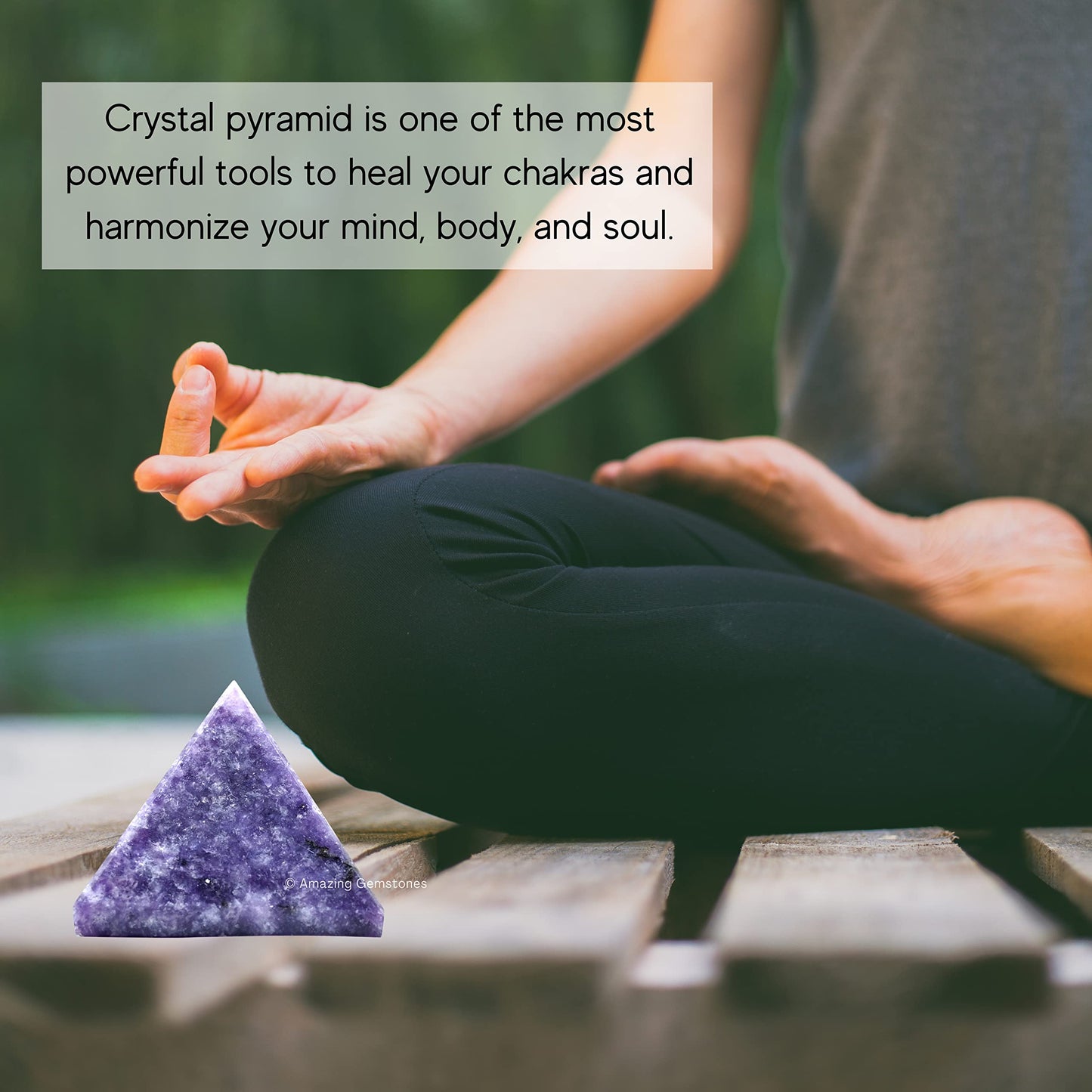 Amazing Gemstone Lepidolite Pyramid Crystal Healing Stones - 2" Great Pyramid Figurine of Natural Stone Pyramid for Meditation, Reiki, Chakra Balancing and Crystal Pyramids Grid