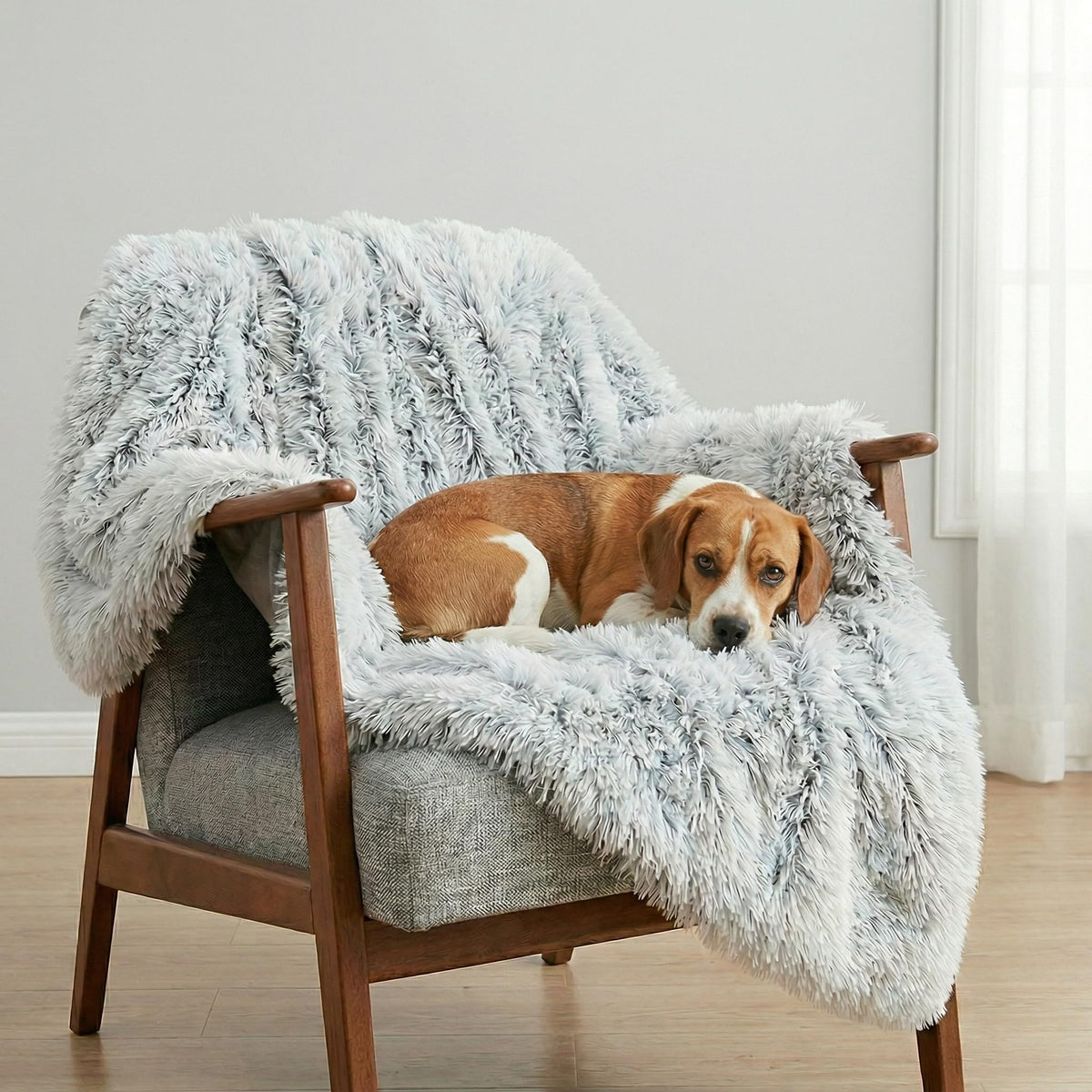 PJYuCien Lightweight and Portable Soft Dog Blanket, 60"x80", Beige