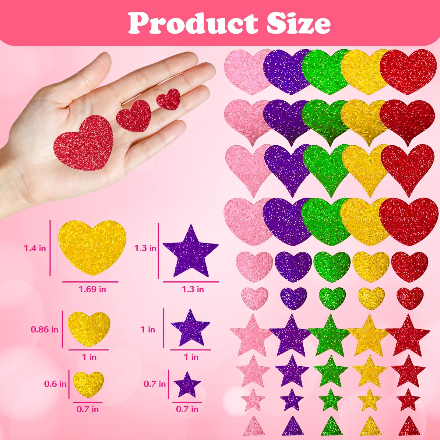 24 Sheets Valentines Stickers with 280 PCS Foam Stickers