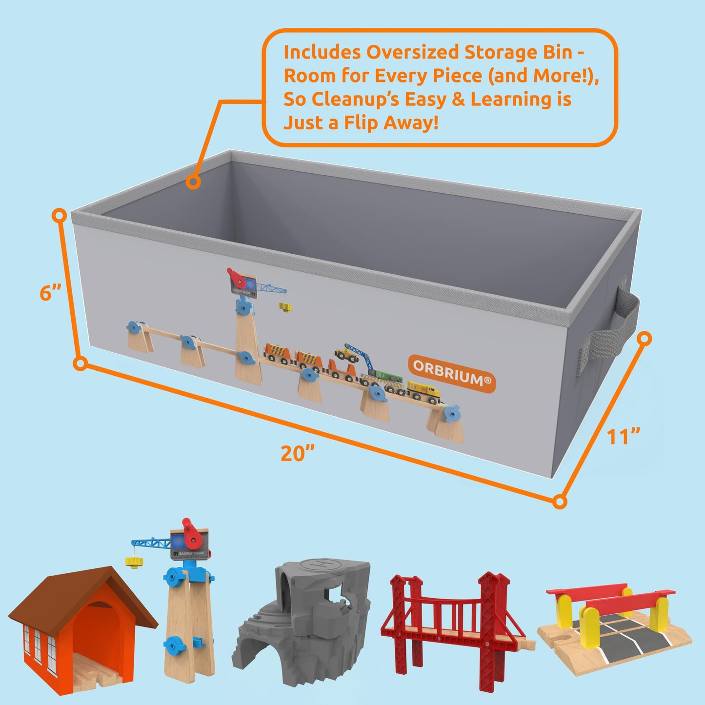 2 in 1 Train Table and Learning Activity Table 112 Pc Wooden Train Set Reversible Educational Top Storage Bin Montessori STEM Play Center Compatible with Thomas Brio Melissa and Doug Toddlers Kids