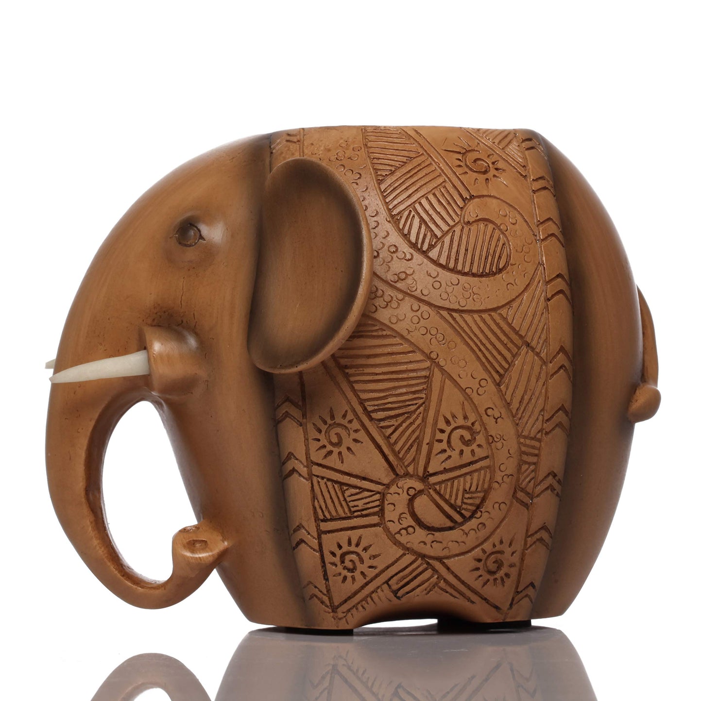Fubeasi Z-Color Resin Carving Elephant Pencil Holder Fashion Creative Pen Holder For Office School