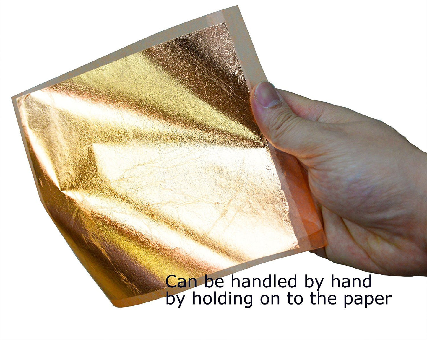 Barnabas Blattgold Imitation Gold Leaf, Transfer Patent [25 Sheets, 5.5 inch], Metal Foil Leaf for Painting, Arts and Crafts