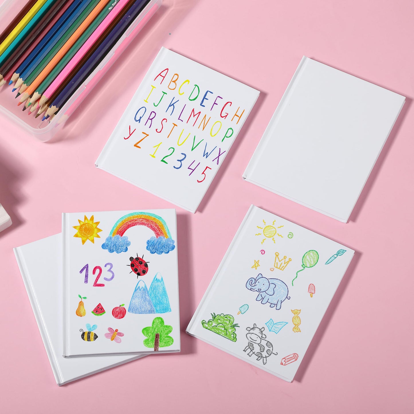 Mr. Pen- Blank Hardcover Books, 4.3" x 5.5", 40 Pages, 12 Pack, Blank Notebooks for Kids, Mini Notebooks for Kids