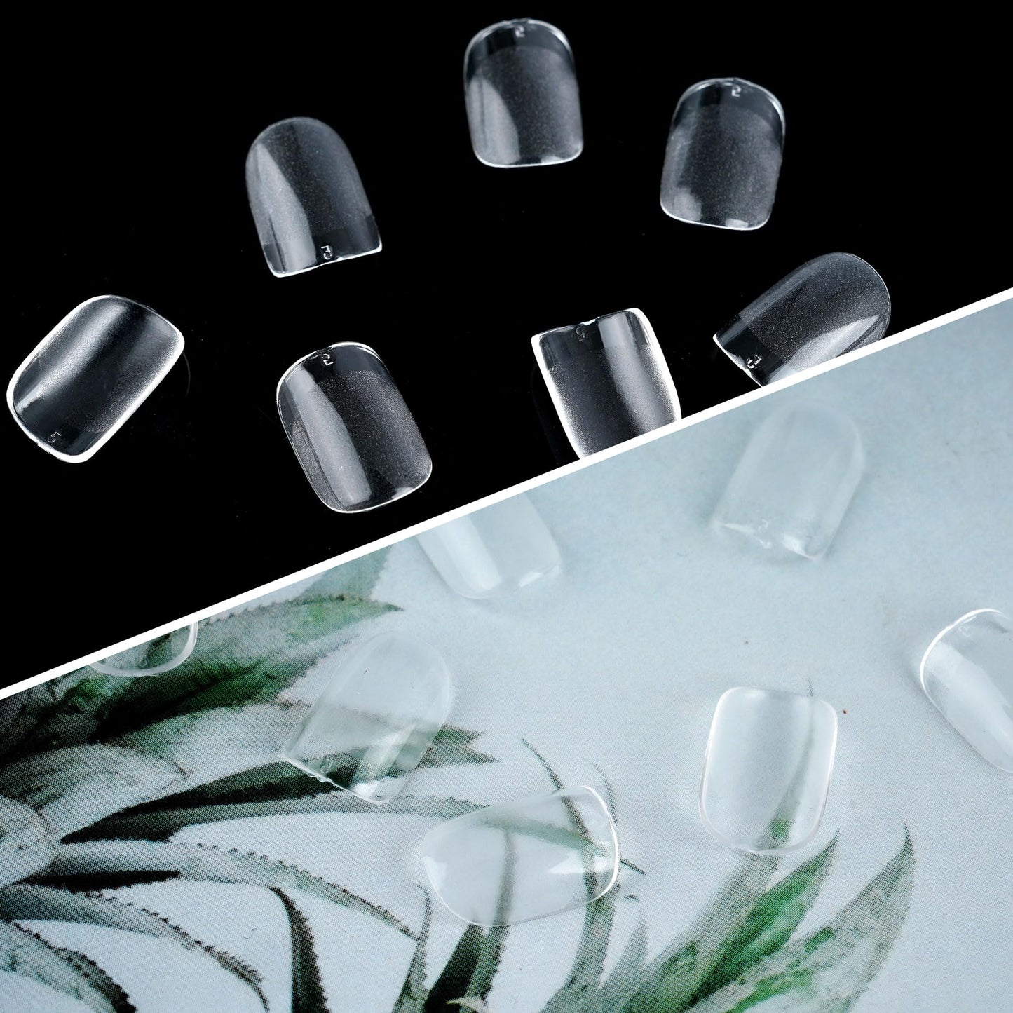 Half Matte Short Square Fake Nail Tips, Soft Gel Pre-Shaped Nail Tips, Full Cover False Nails with Clear Box for Nail Salons and DIY Nail Art, 600PCS/12 Sizes