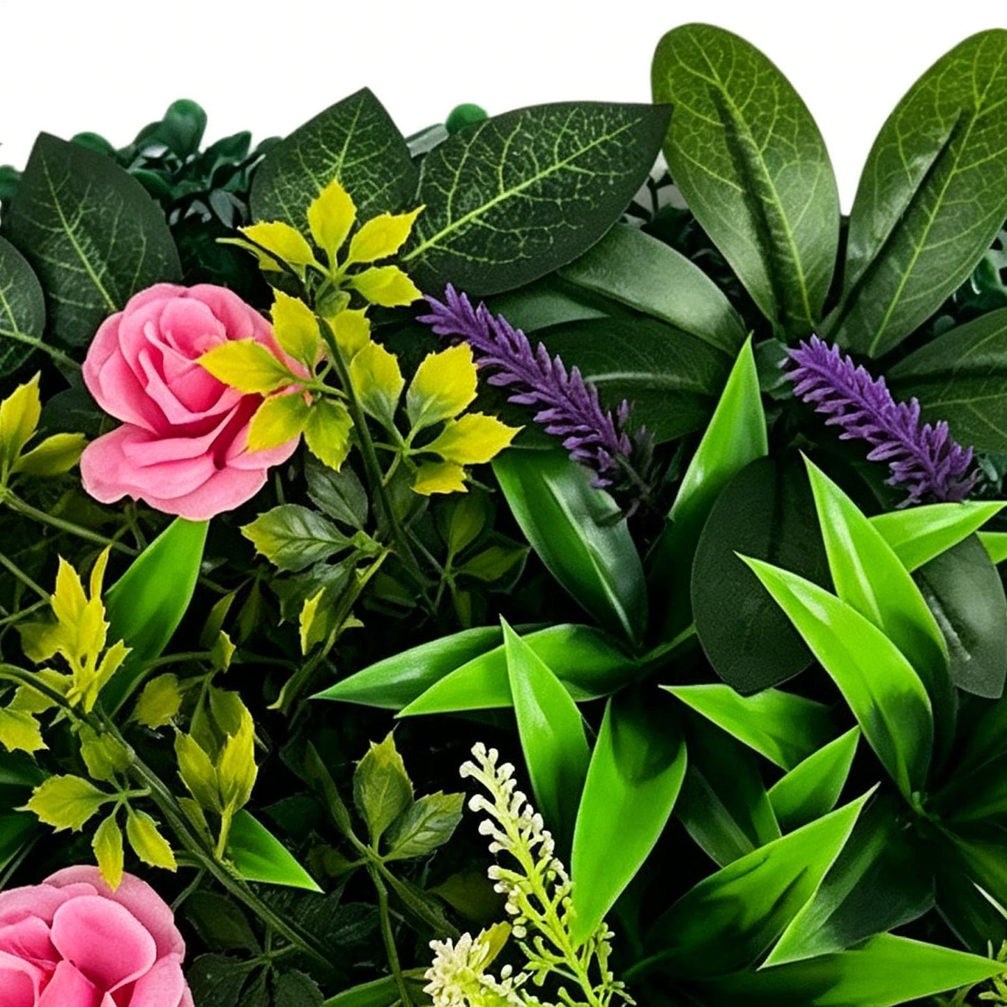 Plant Wall Panels - 4 Pieces Artificial Greenery Hedge Panels, 9.84x9.84 in Faux Plant Privacy Screen, Decorative Garden Wall Privacy Hedge Screen, Greenery Backdrop Tiles for Yard Wedding