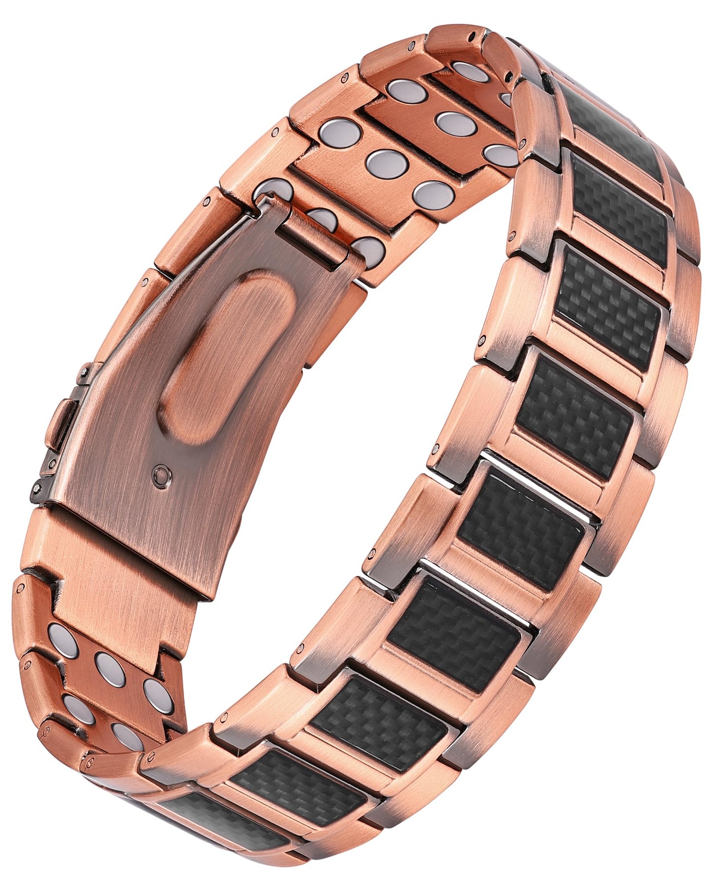 Jecanori Copper Magnetic Bracelet for Men, 3X Strength Pure Copper Bracelet for Men,Ideal Gift
