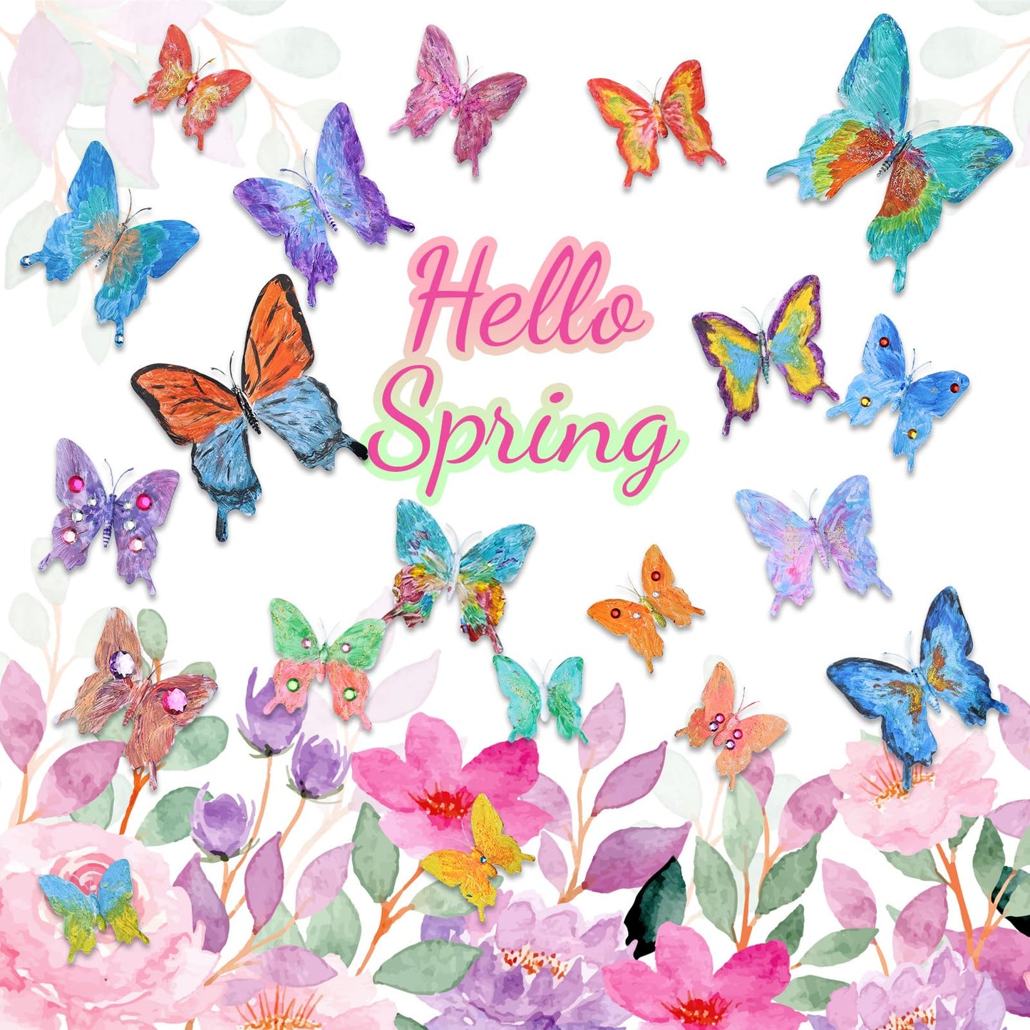 SOLDAY Butterfly Magnet 20 Pieces, Creativity Arts & Crafts Kit to Decorate Your Home,for Birthday Party Favors