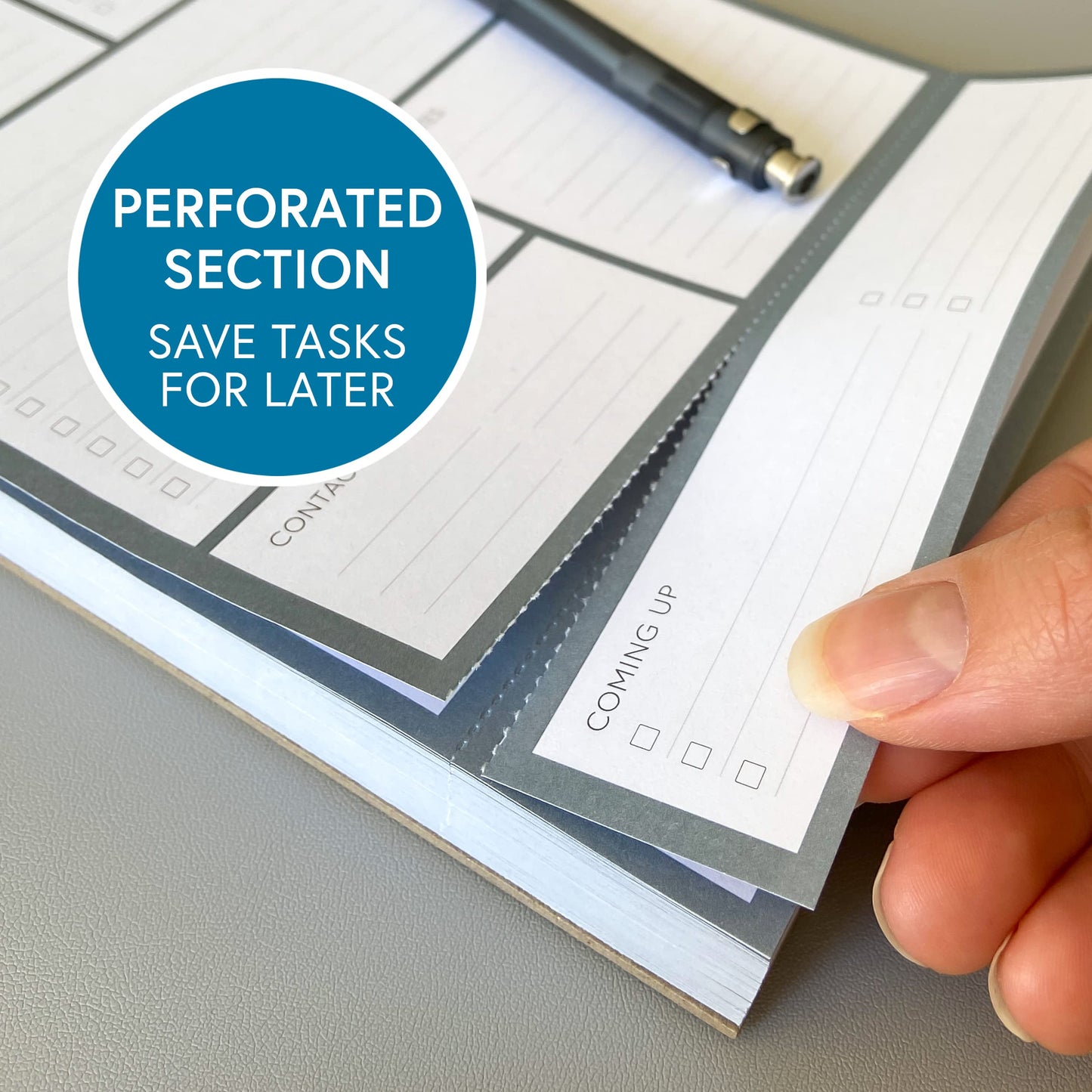 Daily Planner Desk Pad, Undated Tear Off To Do List Pad with Priorities and Notes, Thick 120gsm Paper, 100 Sheets, Small Desk Pad for Work Office, 5.6 x 8.3 Inches