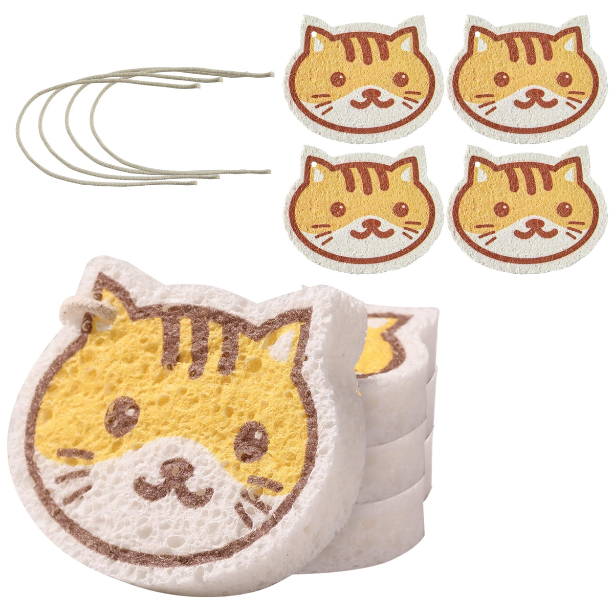 Cartoon Kitchen Sponge (4 Count)