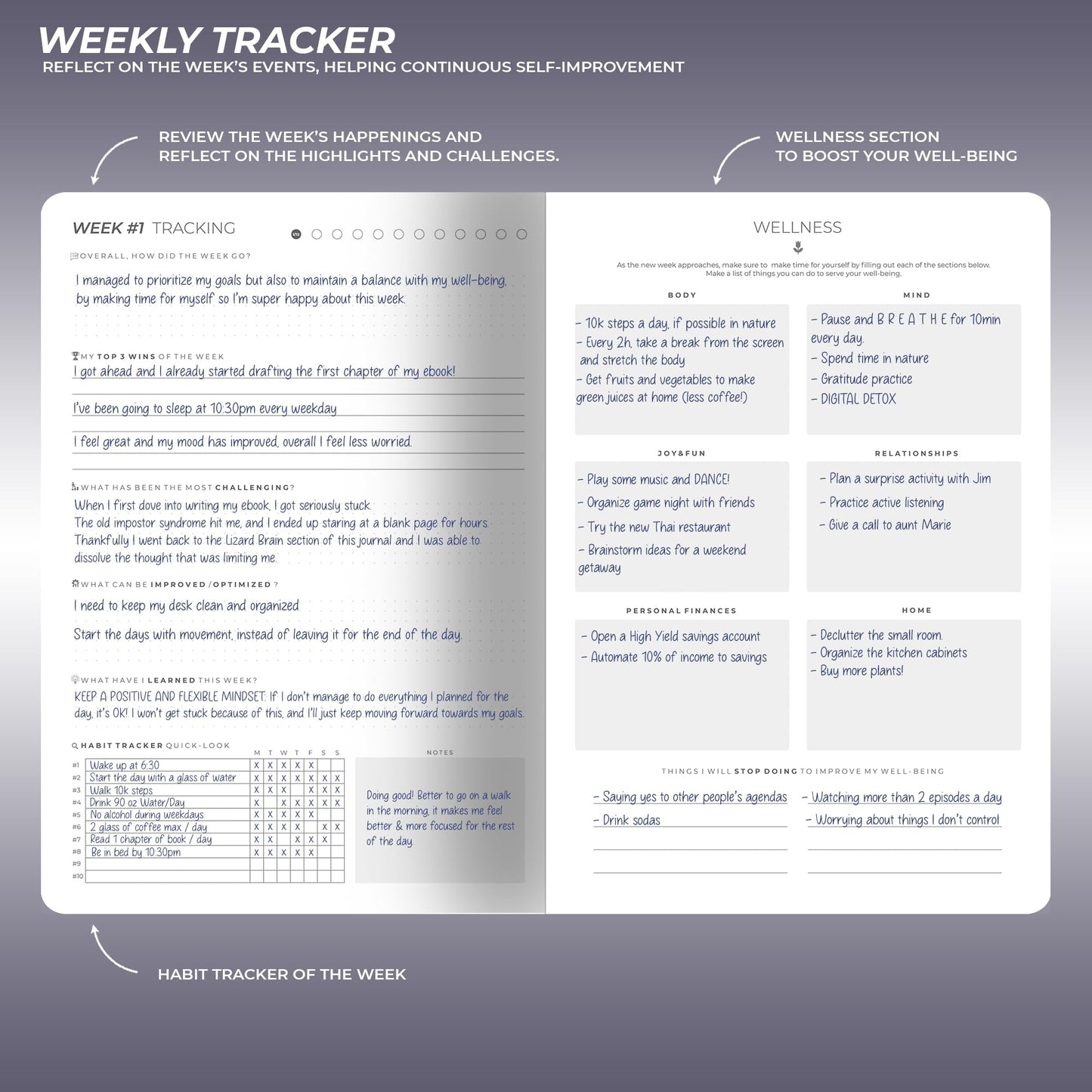 12 Week Focus Planner – High Performance Productivity Planner & Goal Planner | Undated Weekly and Daily Planning System with Habit Tracker | 7x10 Hardcover Project Planner