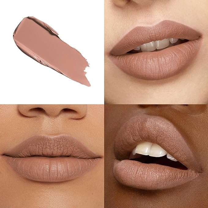 Nude Lipstick Long Lasting, Matte Liquid Lipsticks for Women Non Transfer Smudgeproof Smooth and Easy to Appy Cruelty Free Lip Color, M61 Latte Nude