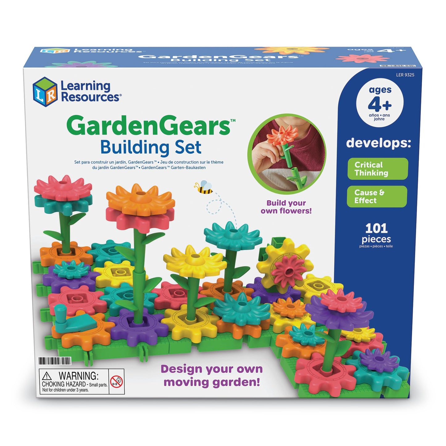 Learning Resources GardenGears Building Set - Hands-On Educational Construction & Engineering, Preschool STEM Building Sets, Toys for Kids, Montessori, Fine Motor Games, Gifts for Kids