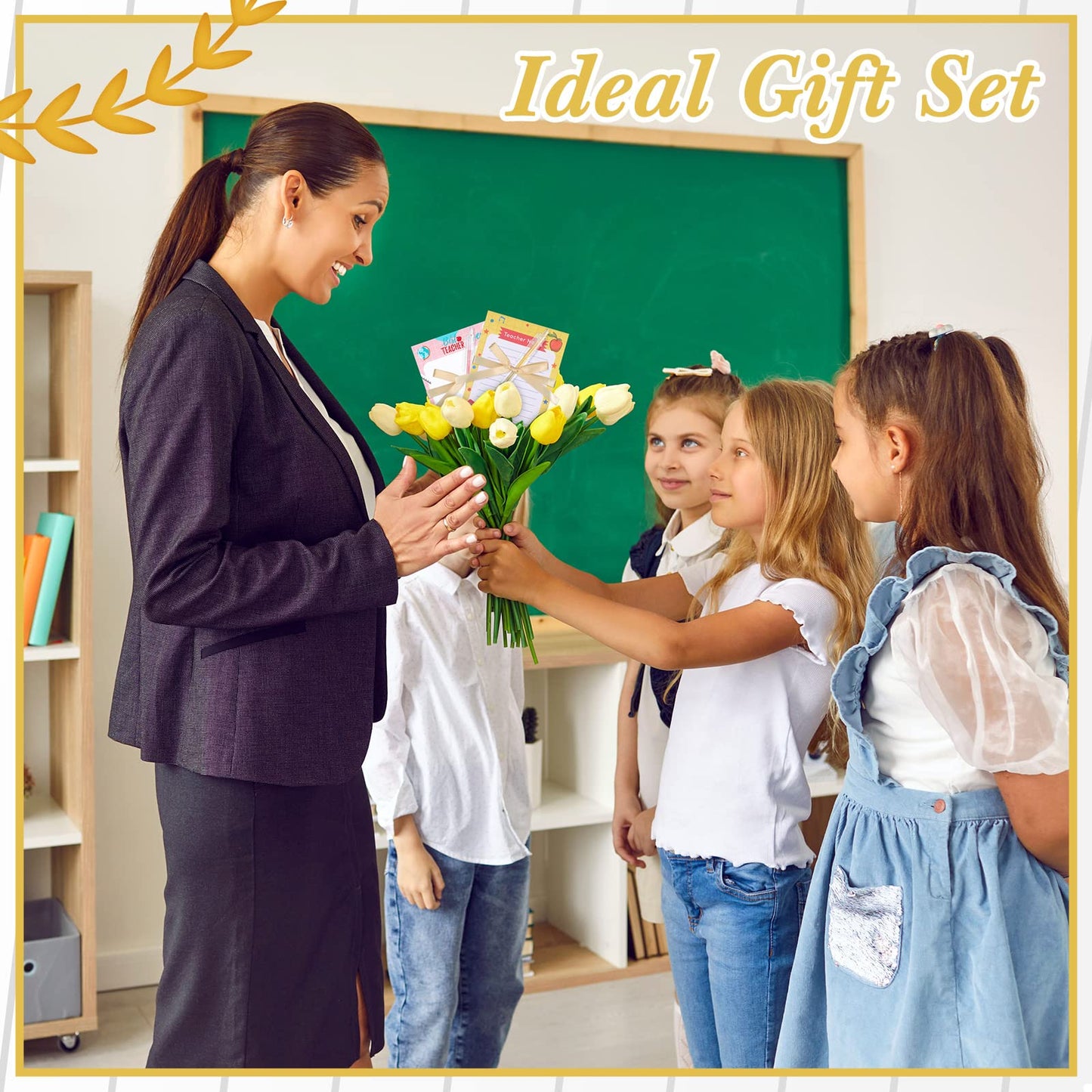 Lincia 24 Pcs Teacher Appreciation Gifts Bulk, Teacher Notepad with Pens Set Sticky Notes 30 Sheets Memo Pad for Graduation Gift, Thank You Gifts for School Office Supplies(Stylish Style)