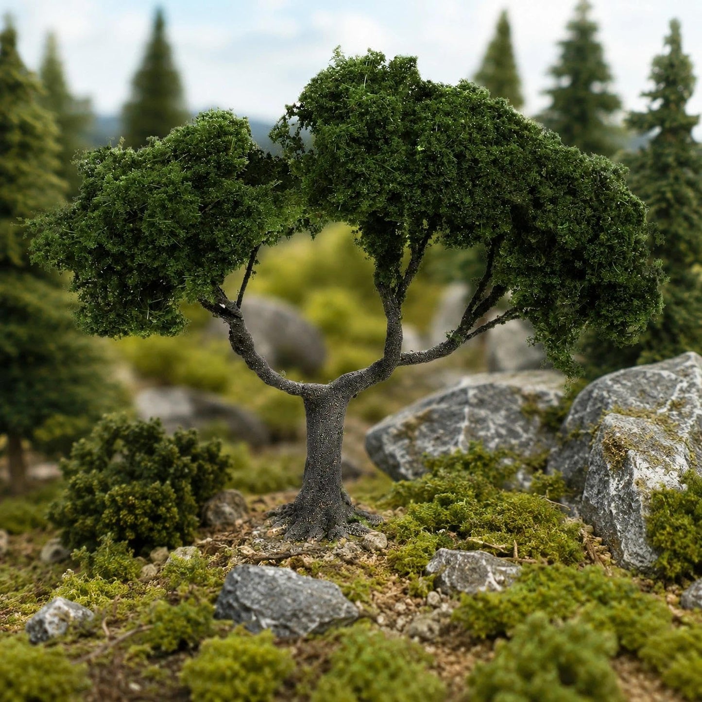LOGOFUN Wire DIY Miniature Trees for Scenery Landscape and Railroad Sand Table Models Dollhouse Micro Landscape Decoration
