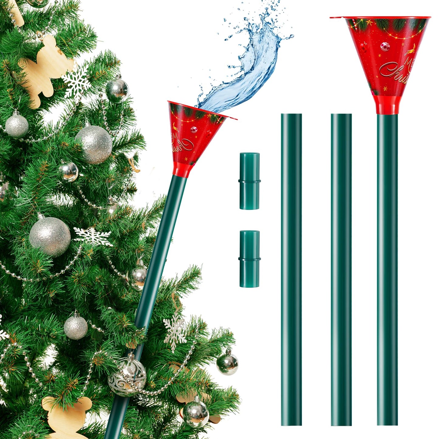 VICAMB 39.3 Inch Christmas Tree Watering Funnel,Christmas Tree Watering System Device,Long Tree Watering Funnel Spout for Indoor Outdoor Xmas Tree