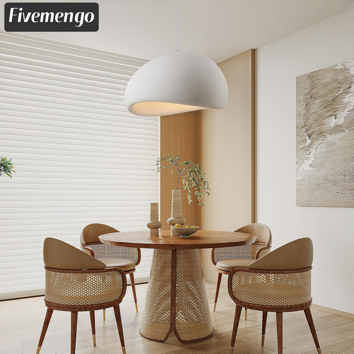 19.7in Wabi Sabi Pendant Lights Kitchen Island Lighting Fixture Ceiling Mount White Modern Japanese Lamp Japandi Chandelier for Dining Living Room Hallway Bedroom Restaurant Hanging Lamp