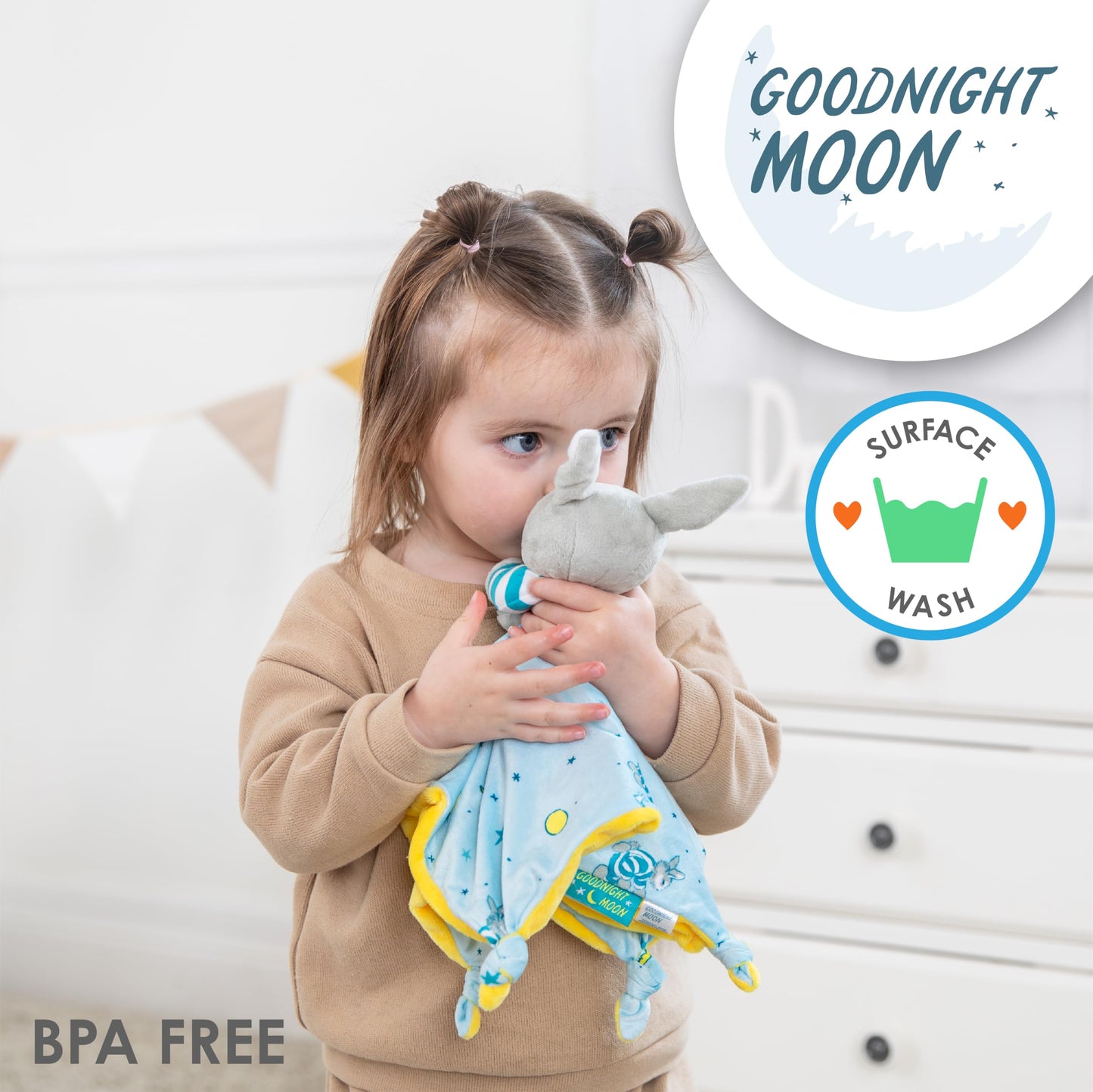 Goodnight Moon Bunny Plush Stuffed Animal Snuggler Lovey Security Blanket