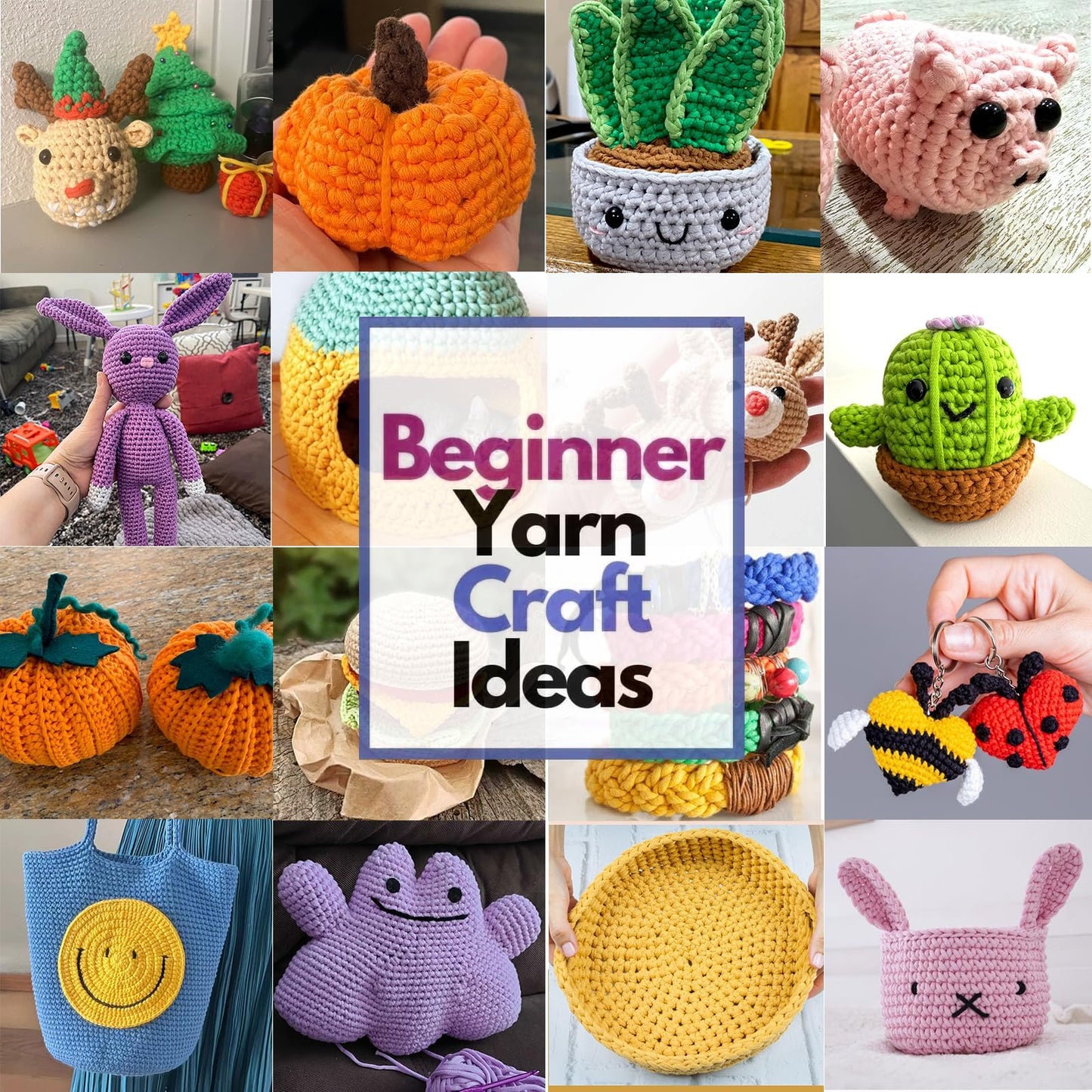 6 Pack Beginners Crochet Yarn Cotton for Beginners Crocheting and Knitting Cotton Nylon Blend Easy Yarn for Beginner Crochet Kit-Bright Series