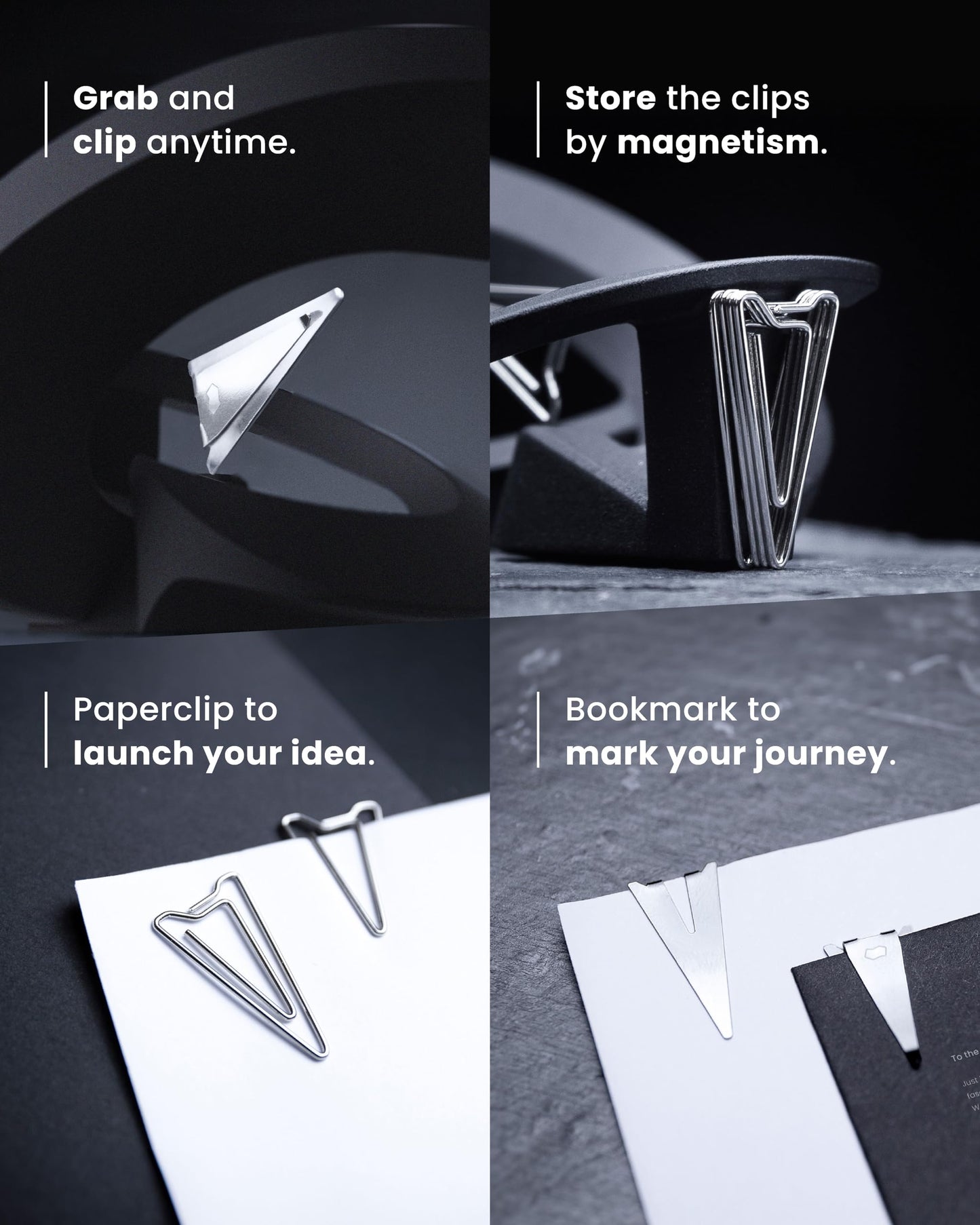 novium Shuttleport, Space-themed Magnetic Clip Holder, A clip holder that Makes Clip Hover, Unique Office Desk Decor for Space Lovers (Standard Version)