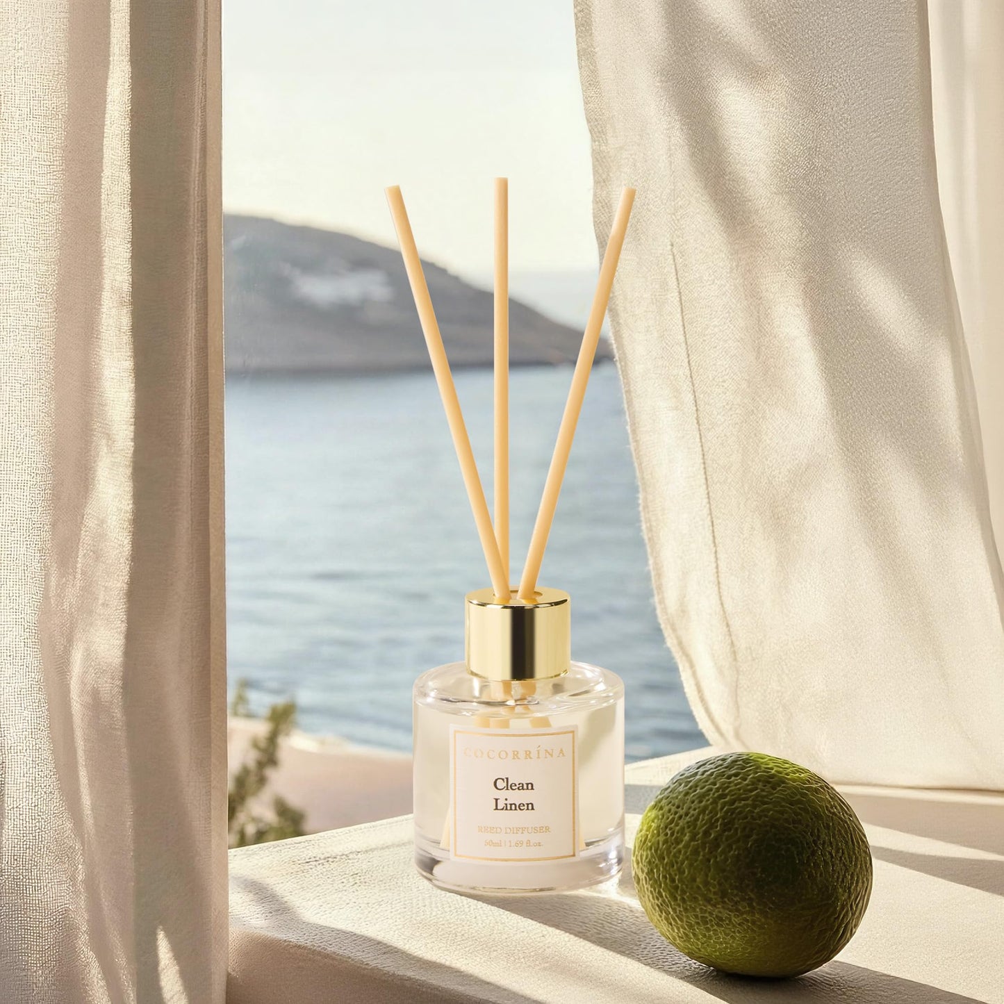 COCORRÍNA Reed Diffuser Set of 6, 10.2oz Scented Oil Diffuser with Sticks, Aromatherapy Essential Oil Diffusers, Home Fragrance for Bathroom & Office Decor, Long Lasting Fragrance Gift Set for Women
