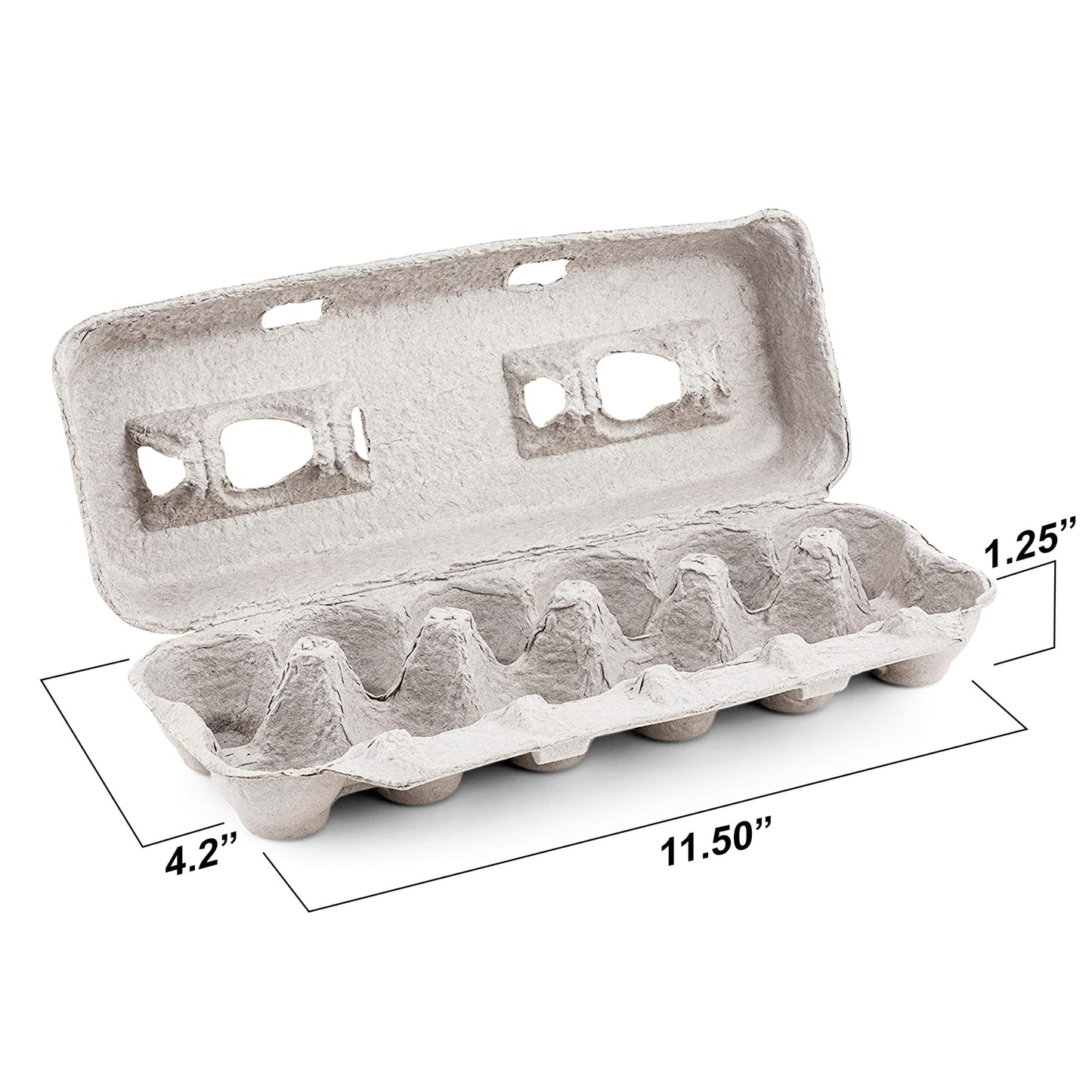 MT Products Blank Natural Pulp Egg Cartons Bulk - Made in USA - Holds Up to Twelve Eggs - 1 Dozen - Cardboard Material Perfect For Storing Extra Eggs (25 Pieces)