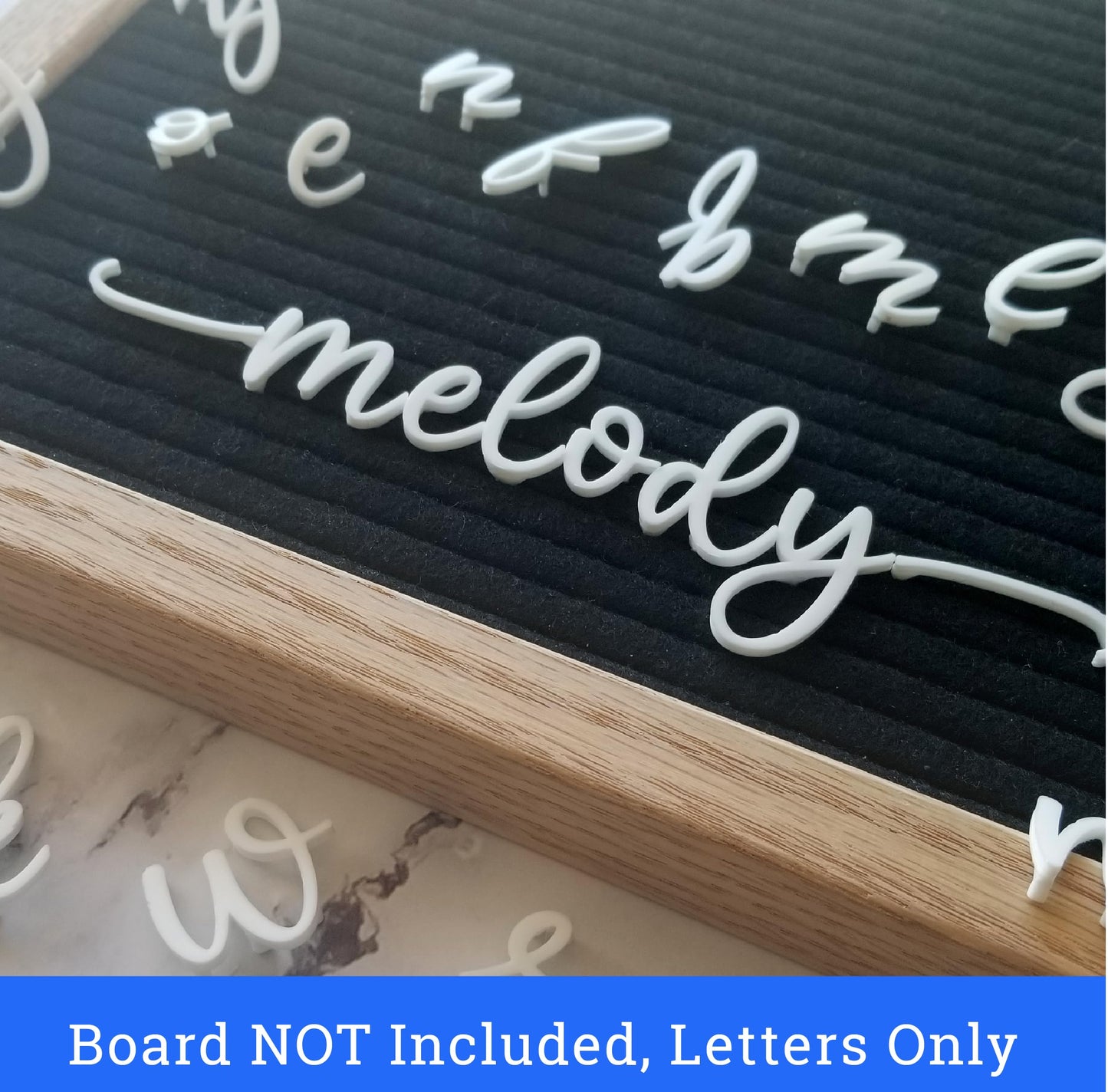 Cursive Letter Set for Felt Letterboards, 150+ Lowercase Script Letters, Pre-cut, Board NOT included
