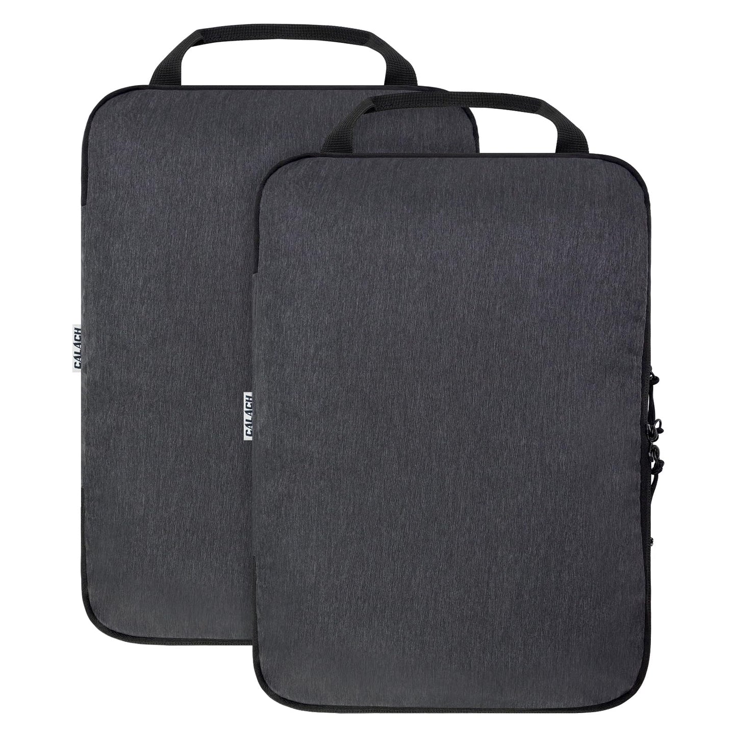 Compression Packing Cubes for Travel Accessories, 2 Set Compression Bags Travel Cubes for Packing Suitcase Luggage Organizer Bags Set, Black