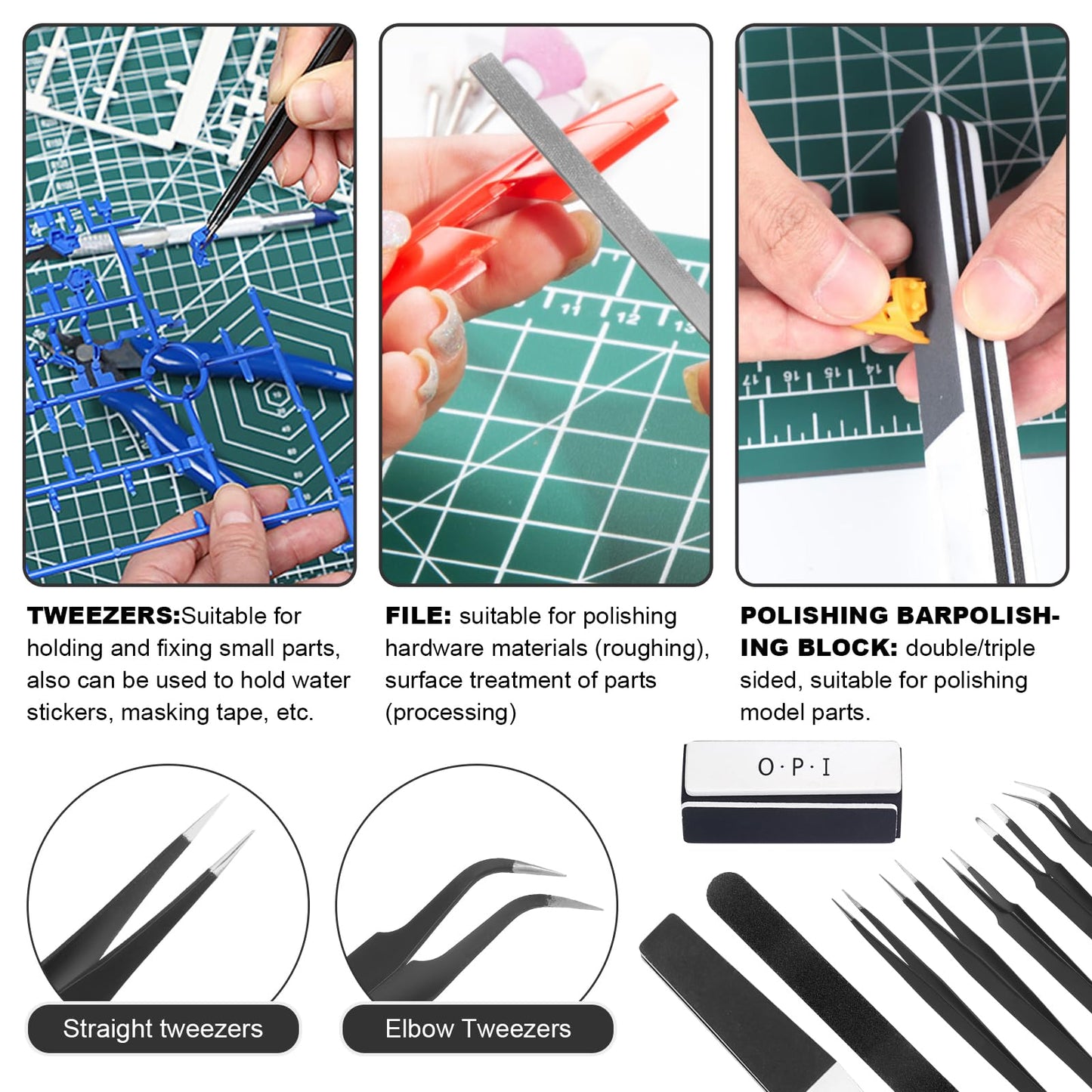 Fippy 101PCS Gundam Model Tools Kit, Hobby Building Tools Kit for Gundam Basic Model Assembling, Building and Repairing