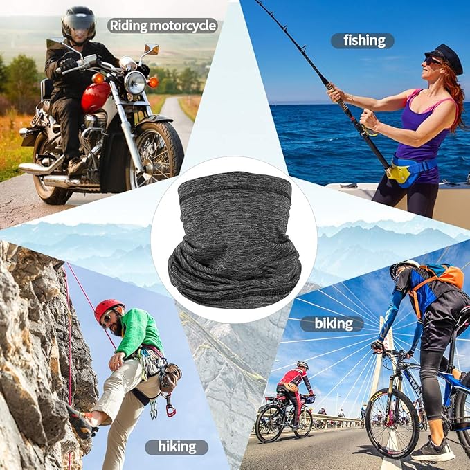 Achiou Neck Gaiter Face Cover Scarf, UV Protection Mask for Men and Women,Soft Windproof, Hiking Cycling Running