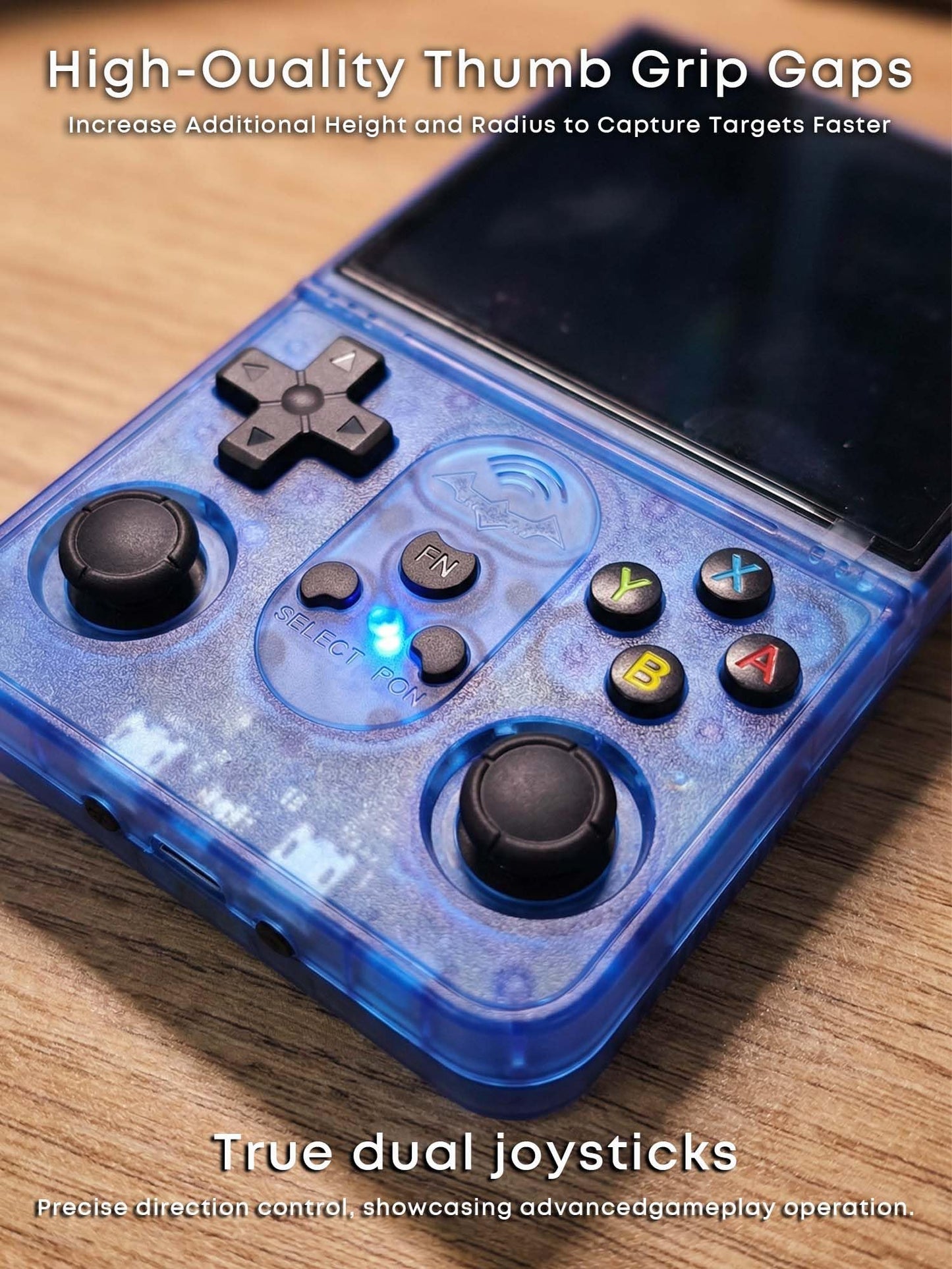 Retro Handheld Game Console, 4.0 Inch 720x720 IPS Screen 64GB Built-in 18,000+ Classic Game, Open Source Linux Handheld Video Game Player with Dual 3D Joysticks, 3500mAh Battery, Purple