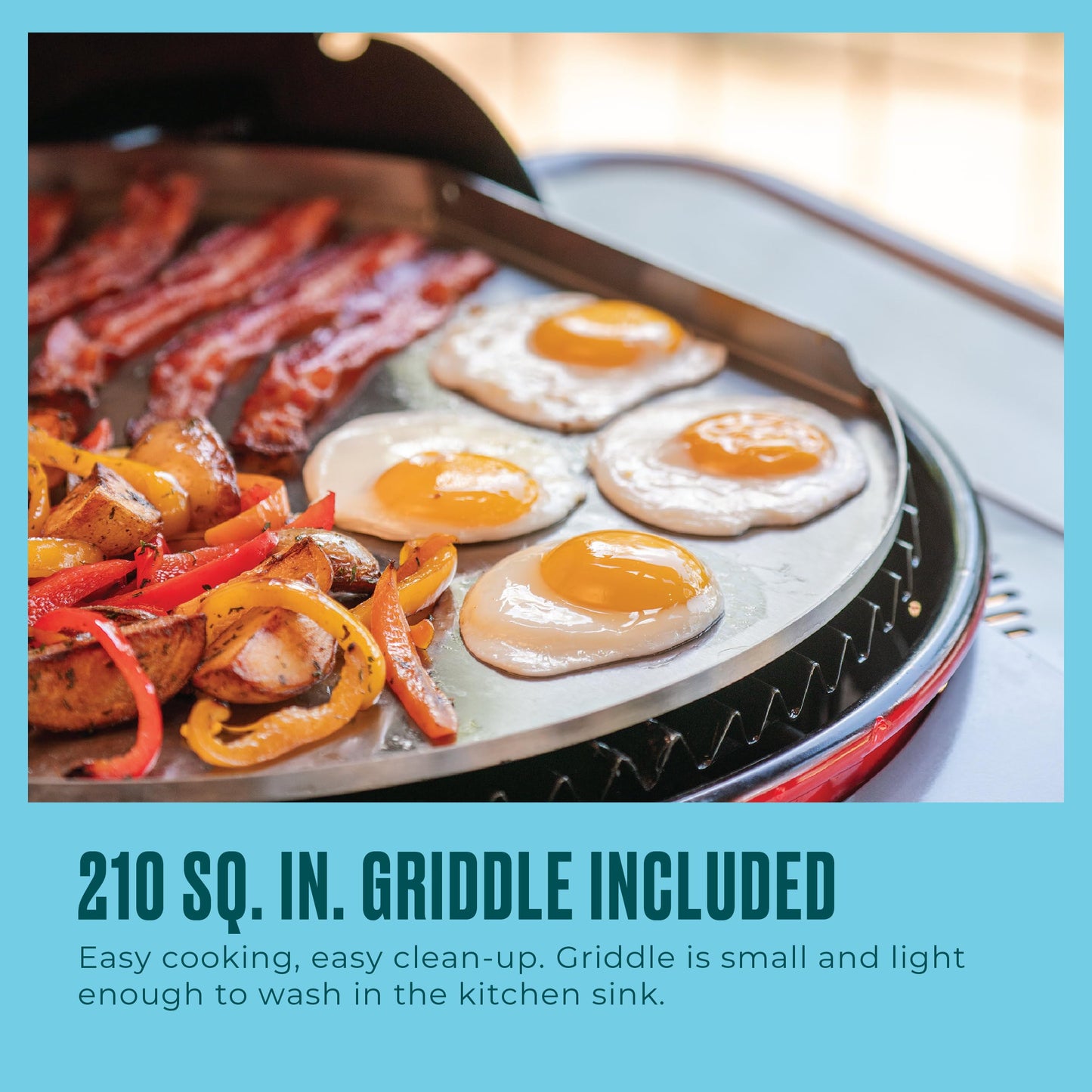 Charbroil 3-in-1 Dual Fuel Outdoor Bistro Pro Electric Grill & Griddle + Charcoal Mode BBQ, Red - 25302146