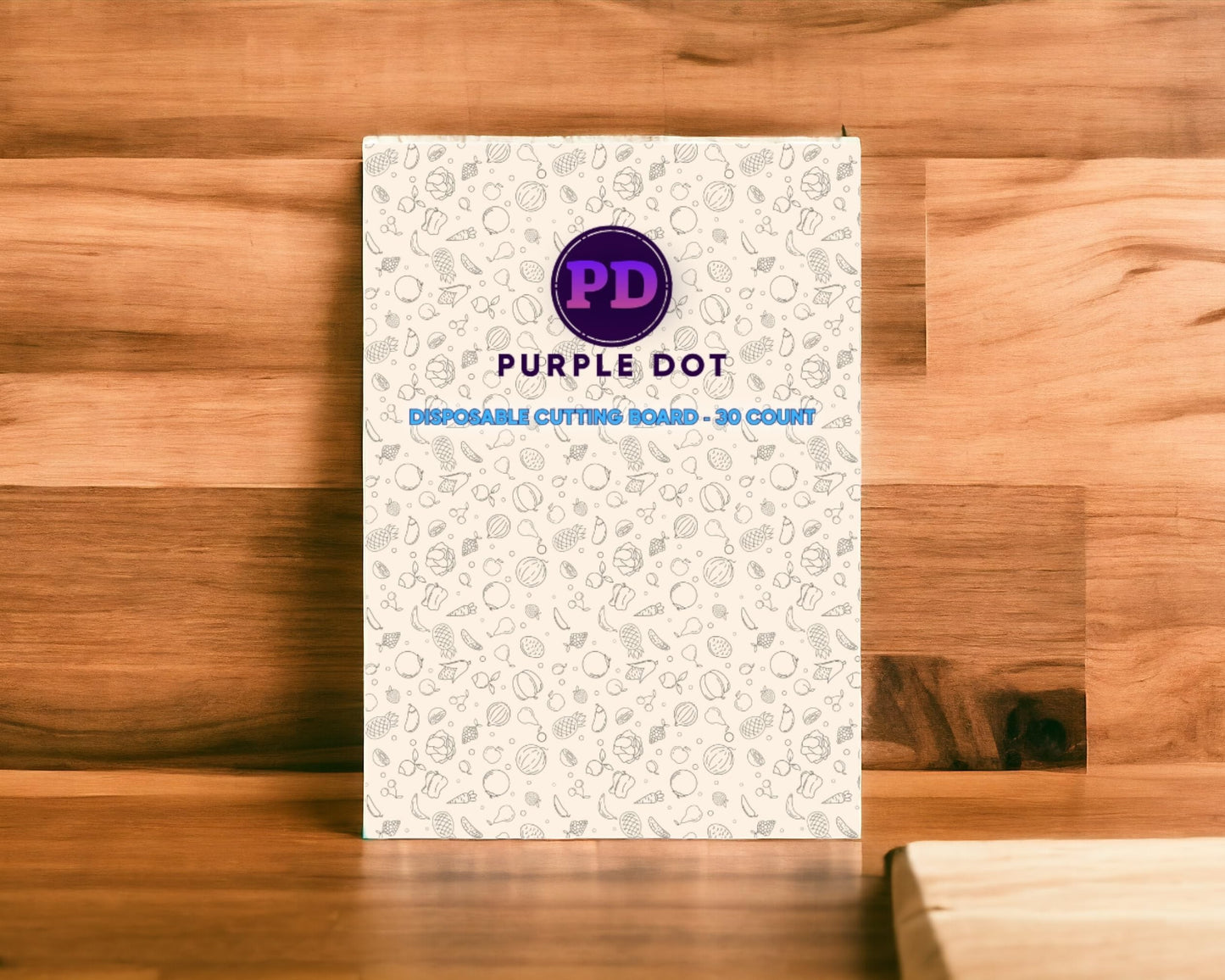 Purple Dot 30 Pack Disposable Cutting Board Sheets – Large Flexible Cutting Mats for Meat, Chicken, Fish & Vegetables – Portable Chopping Board Liners for Kitchen, Crafts, Art Projects & Camping
