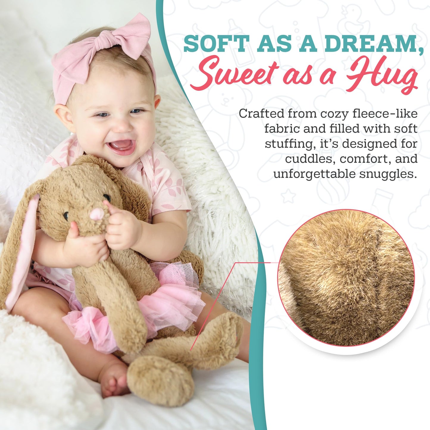 My Baby’s Heartbeat Bear, 20 Second Re-Recordable Digital Voice Recorder Plush Keepsake for Baby’s Heartbeat Memory, Pregnancy Keepsake (Not a Medical Device), Pink