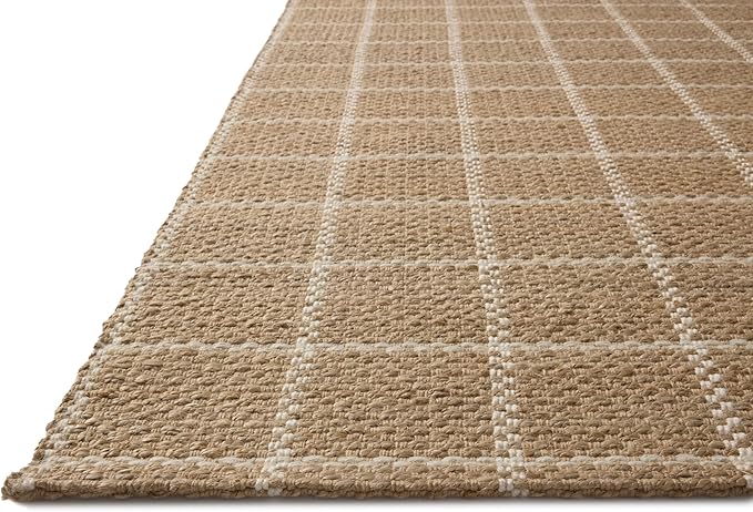 Loloi Chris Loves Julia Fletcher Collection FLE-01 Natural/Ivory 9'-3" x 13', .37" Pile Height, Area Rug