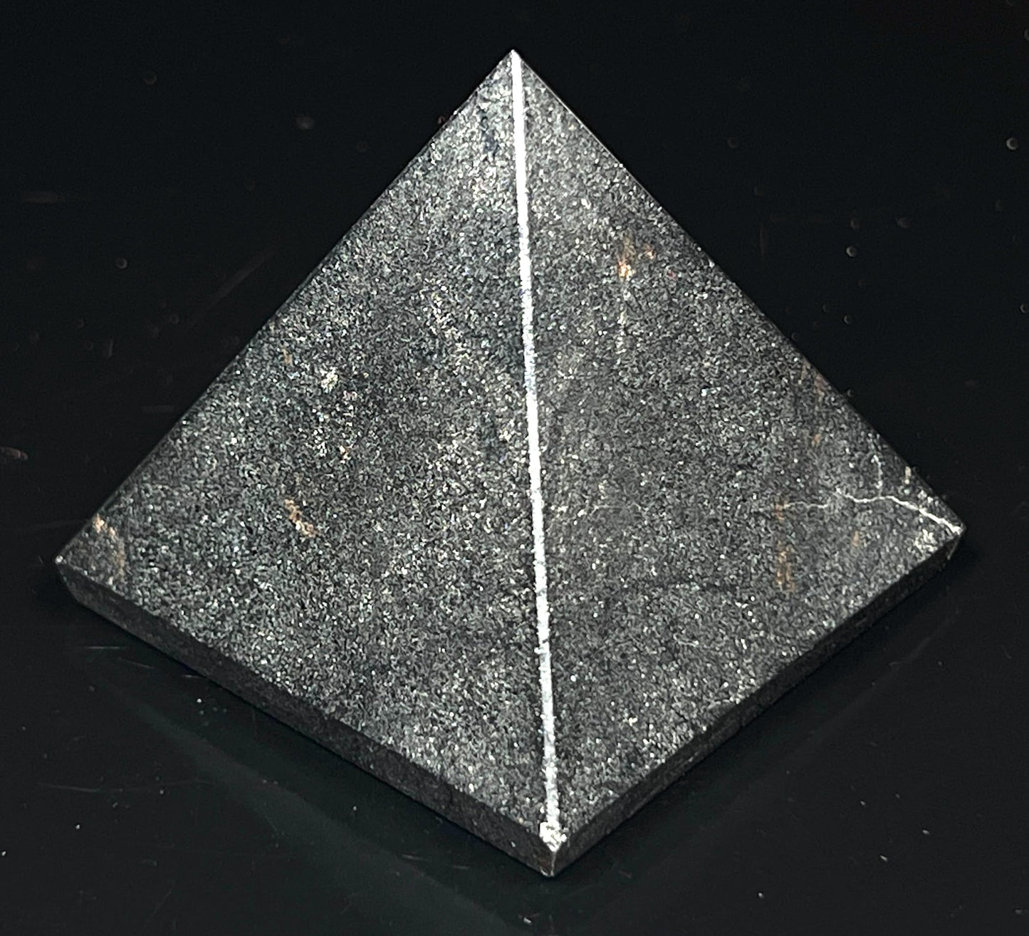 Hematite Energy Pyramid – Birthstone Meditation & Balance Stone, 2 Inch