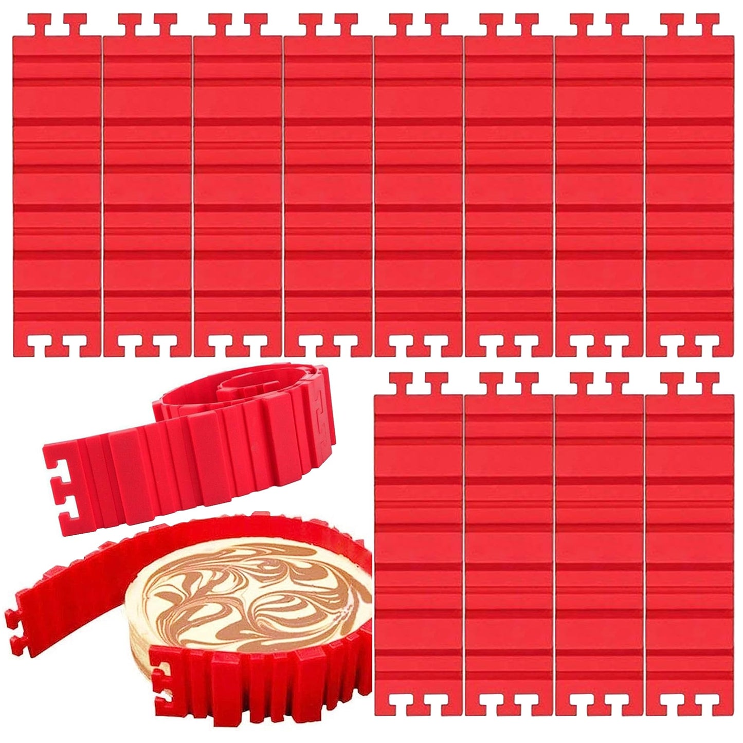 Woohome 12 PCS Silicone Cake Mold Magic DIY Bake Snakes Mould Shape Tools, Cake Pan Snake DIY Baking Mould Magic Bake Tools