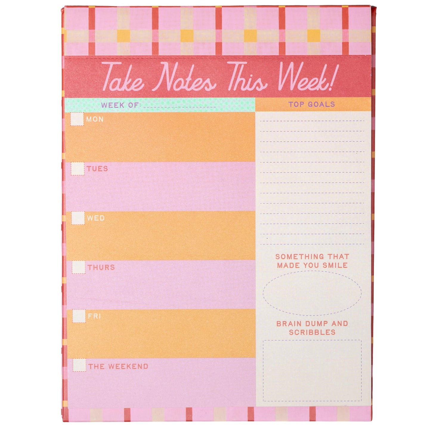 ban.do Weekly Planner Notepad, Mini Desk Planner, Undated Week Calendar, Weekly To Do List Notepad with 52 Sheets, Take Notes This Week