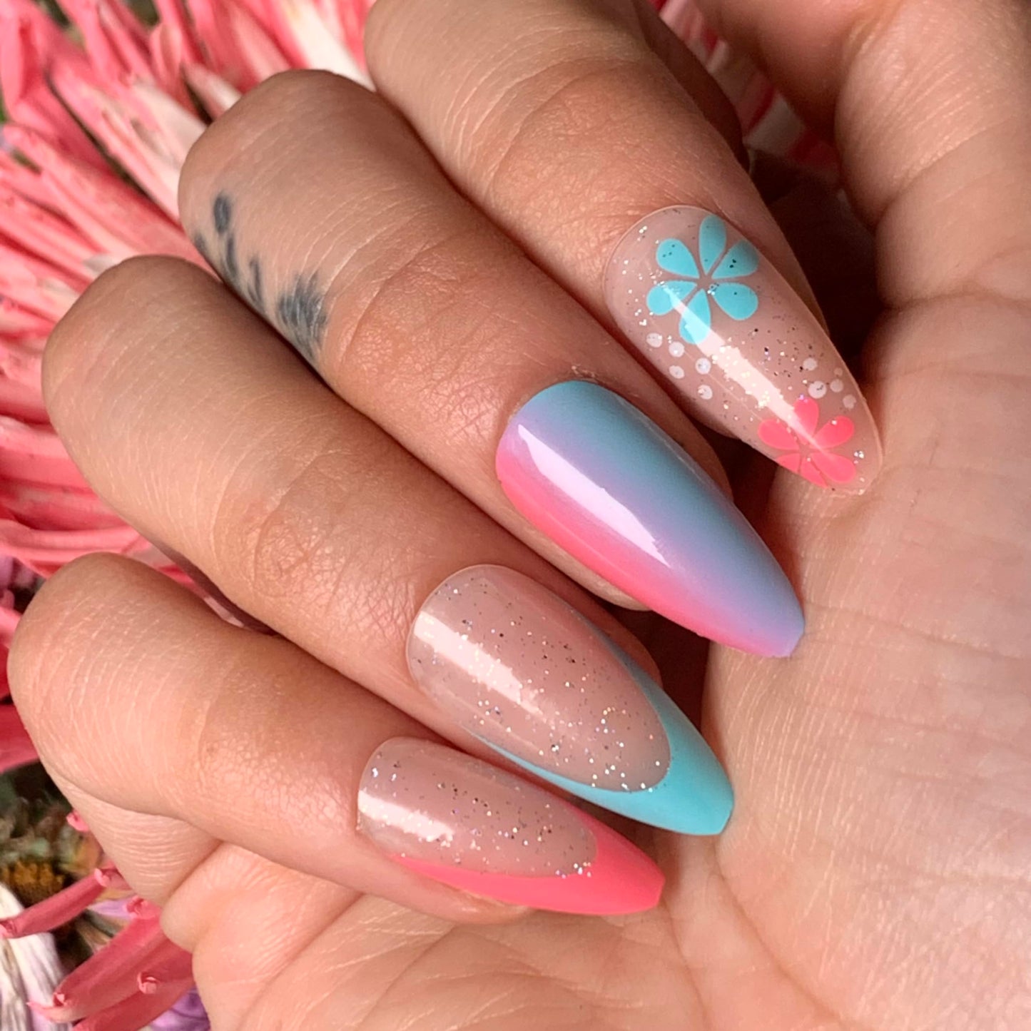 FUN SLAY Press-On Nails by Lavaa Beauty | Fun Colorful Medium Almond Summer Nails