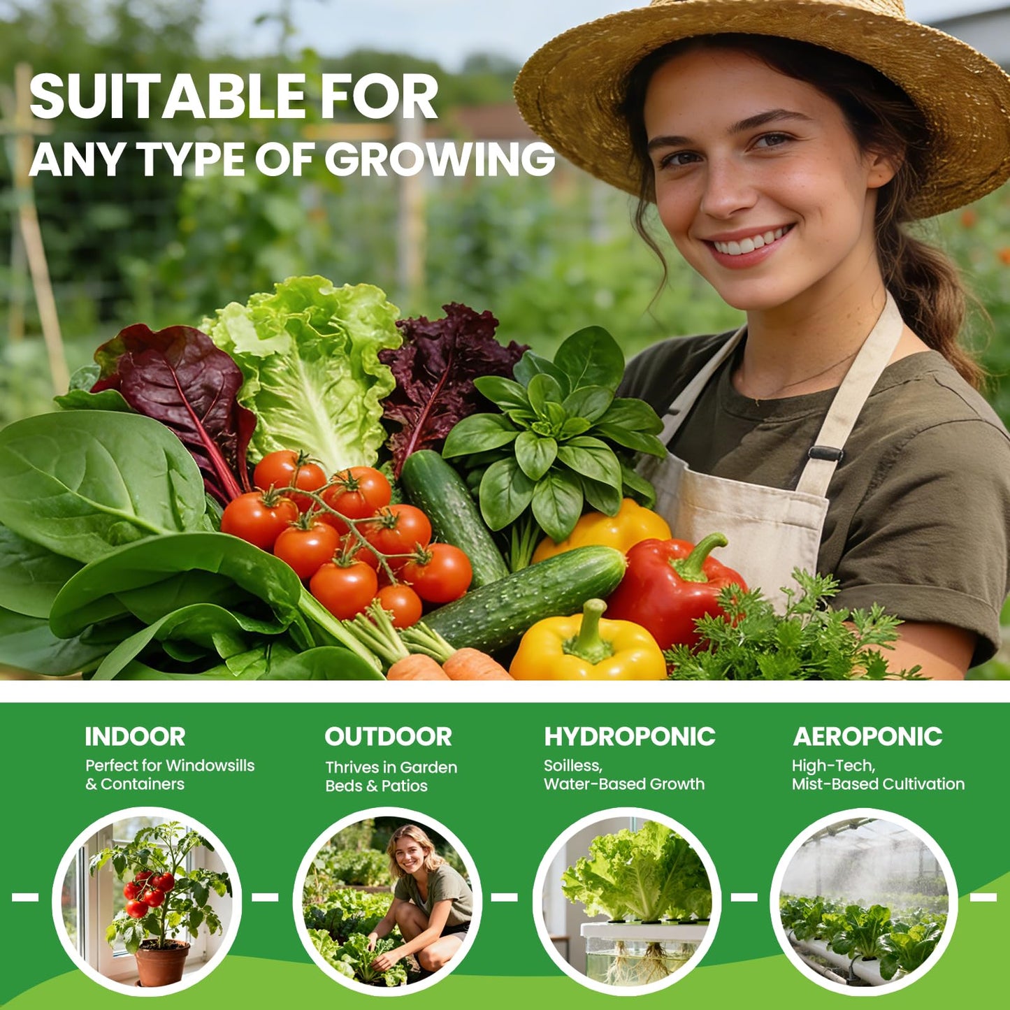 Fruivity 10 Heirloom Seeds Variety Pack - 3200+ Seeds for Planting Vegetables, Indoor Outdoor Garden Seed Starter Kit, Easter Unique Gift for Mother, Women, Mom, Friend, Her