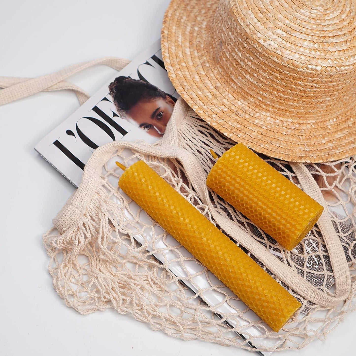 Natural Beeswax Sheets for Candle Making - DIY Beeswax Candle Rolling Kit for Kids & Adults