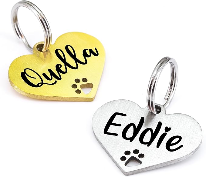 Ultra Joys Personalized Dog Tags - Engraved Pet ID Tag, Rose Military Tag